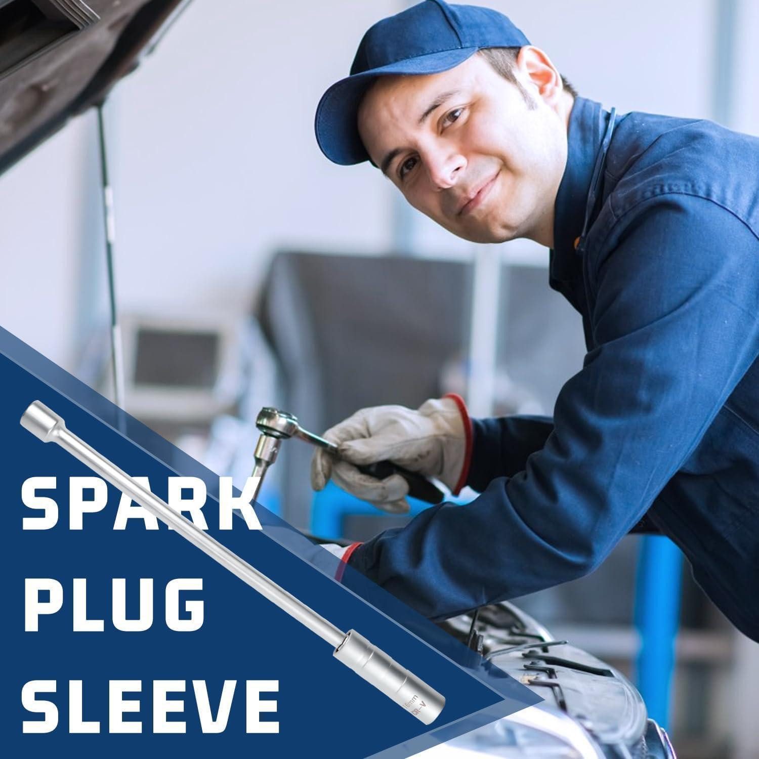 LuxusKollektion Bit- und Steckschlüsselset Zündkerzenschlüssel Satz 14mm 16mm Magnet flexibel Langer Griff-16 mm