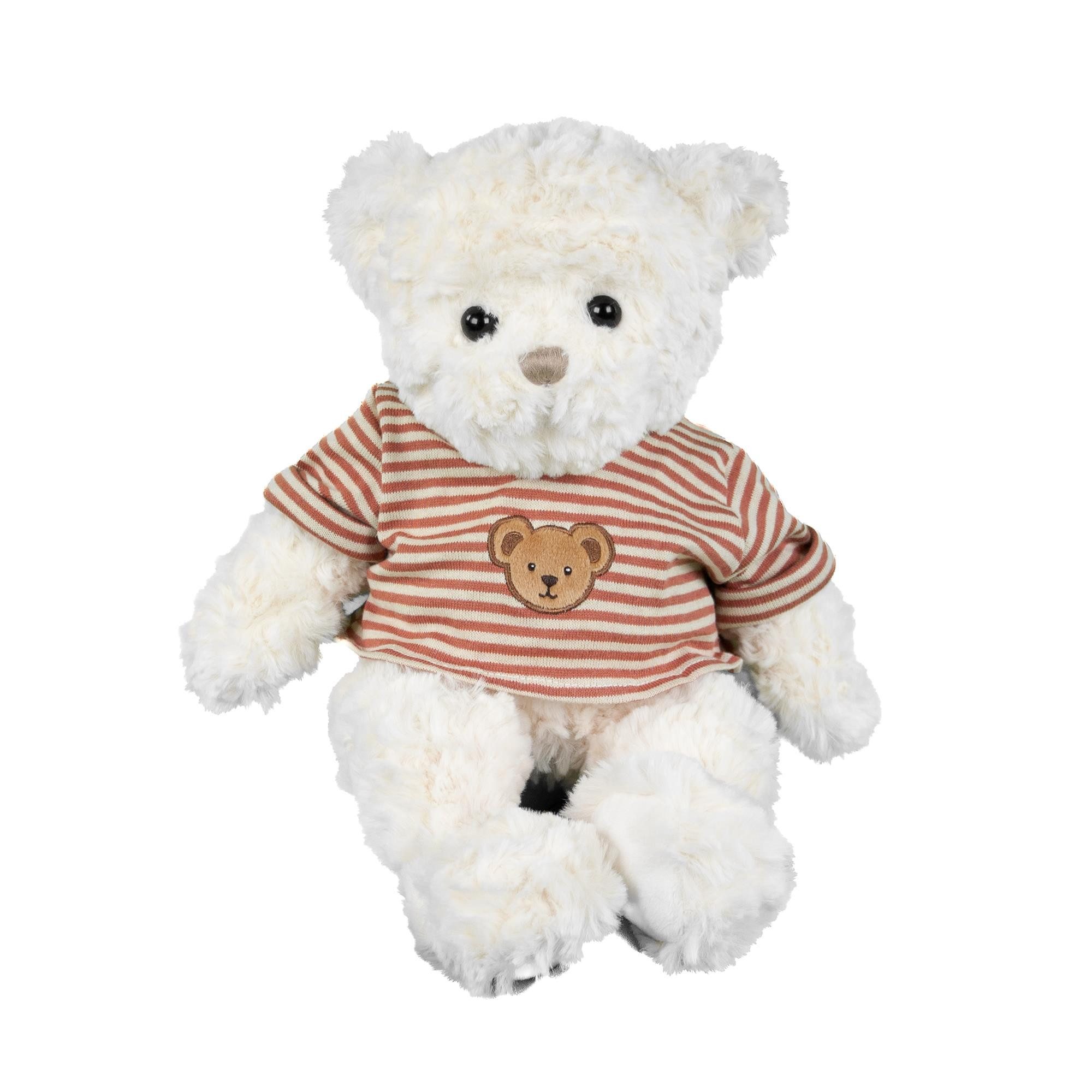 Bukowski Kuscheltier Bukowski Teddybär Sebastién weiß/rot mit T-Shirt 35 cm