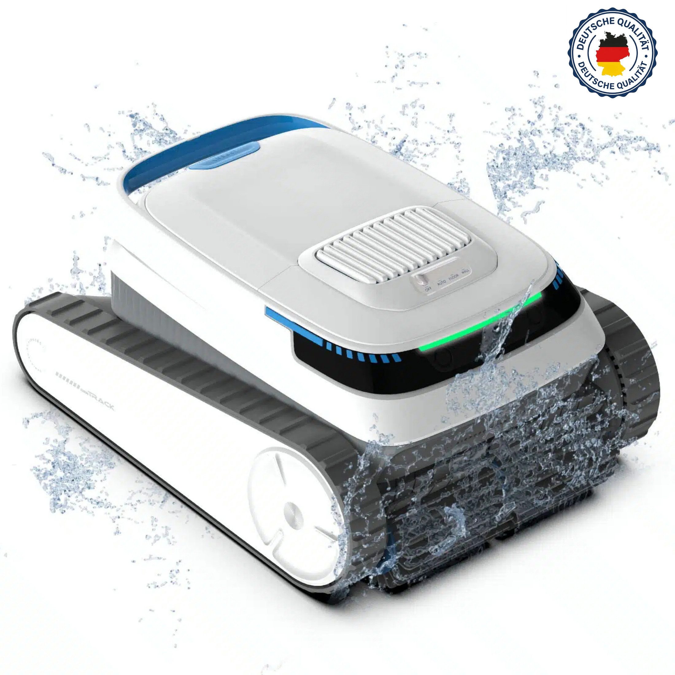 AIRROBO Poolroboter Akku Poolsauger für Boden, Wand, Kabellos Poolsauger bis 200m² Pools, 18.925 LPH/3 Motoren/120 Min Laufzeit für Aufstellpool & Einbaupool