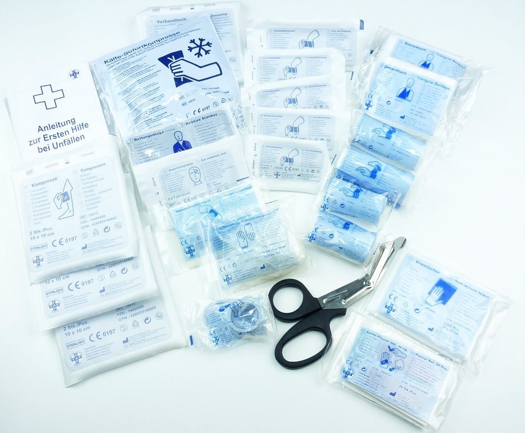 Steelboxx Arzttasche Erste-Hilfe-Koffer für Betriebe DIN 13157 Premium orange (Spar Set, 1-tlg), DIN 13 157