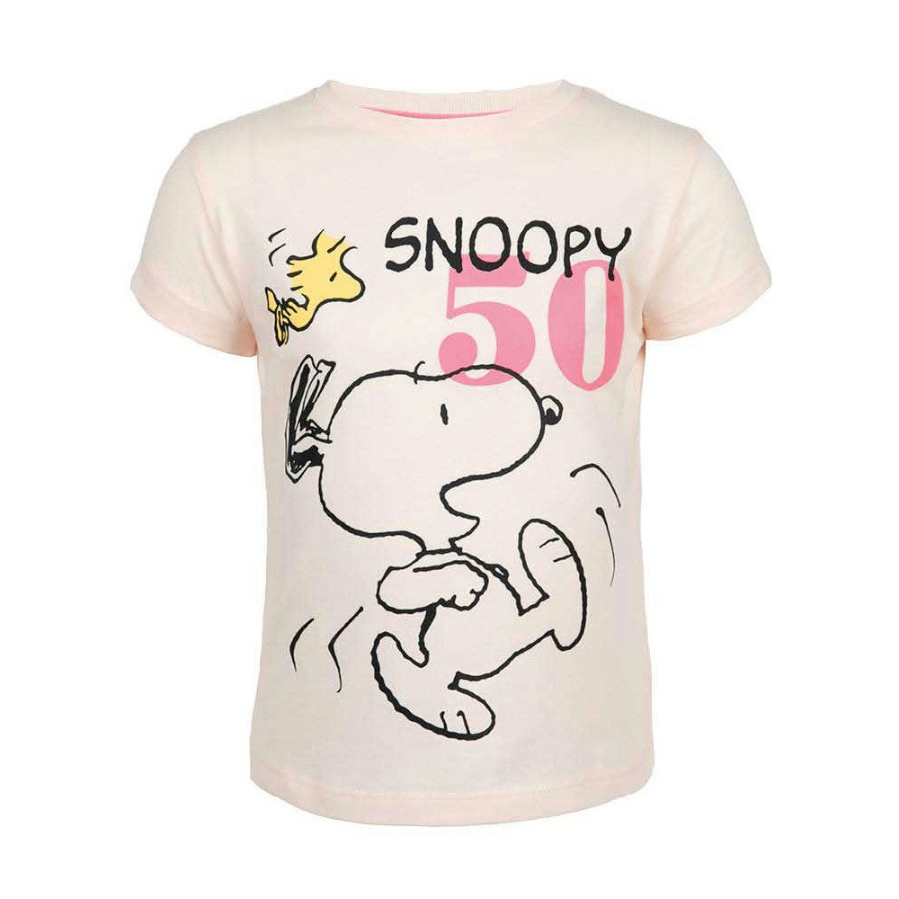 Snoopy Print-Shirt Peanuts Snoopy Kinder Mädchen kurzarm T-Shirt Shirt Gr. 92 bis 128, 100% Bauwolle
