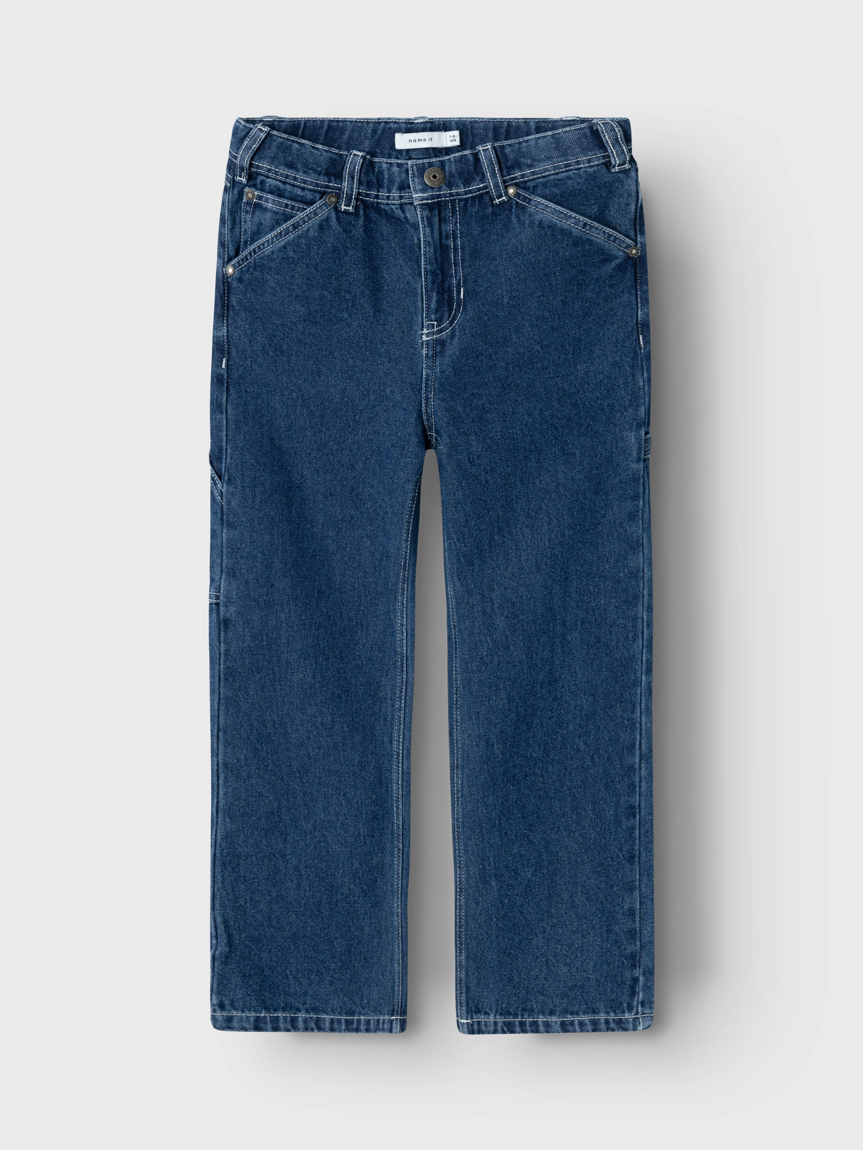 Name It 5-Pocket-Jeans NKMRYAN für Jungen mit geradem Bein und 5-Pocket-Style unifarben, casual, straight fit, Baumwolle, Denim