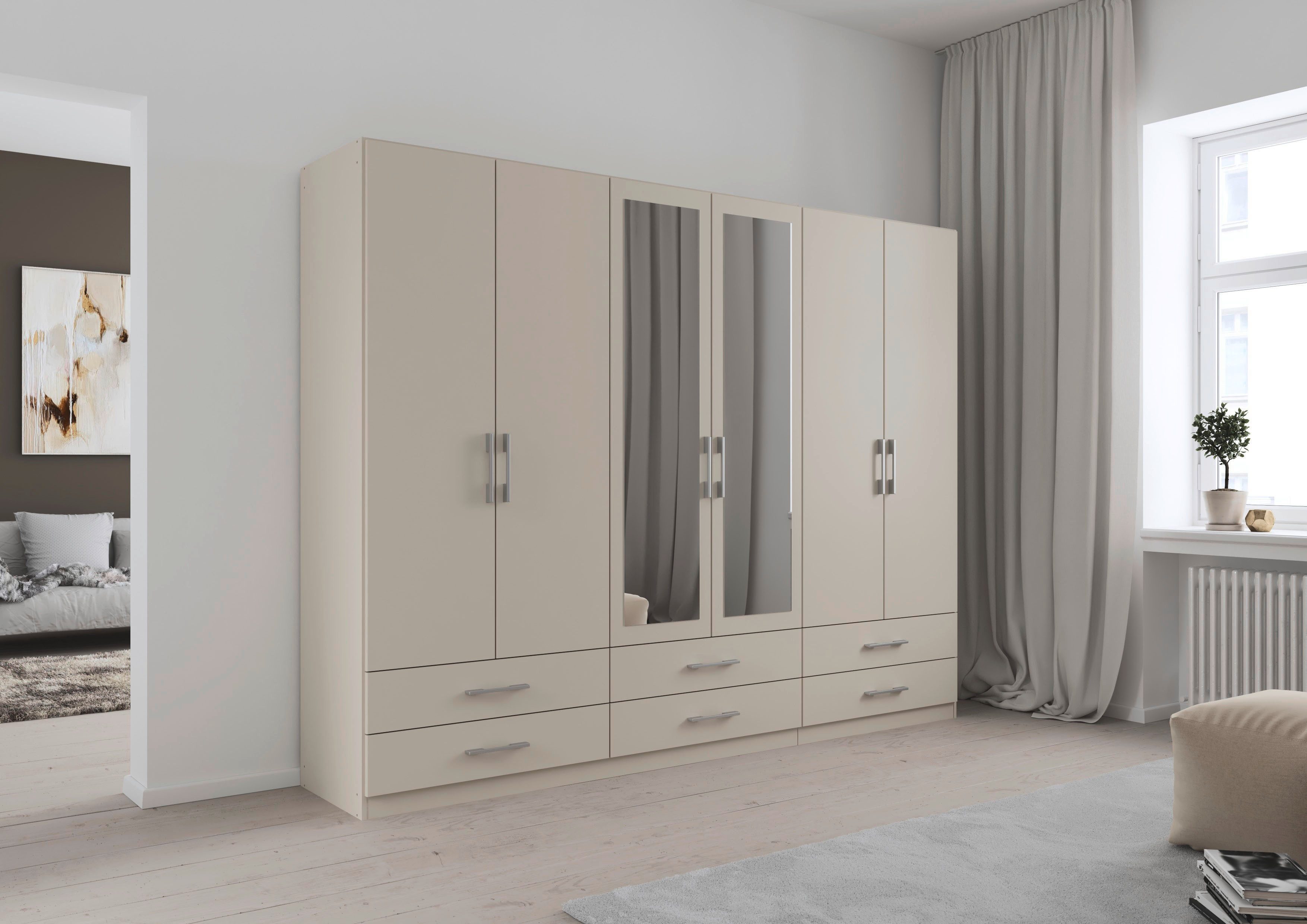 rauch Kleiderschrank Schrank Garderobenschrank Mehrzweckschrank Schlafzimmer HERSBRUCK (3 verschiedene Ausstattungen BASIC/CLASSIC/PREMIUM (inkl. SOFT-CLOSE) mi – Bild 2 von 5