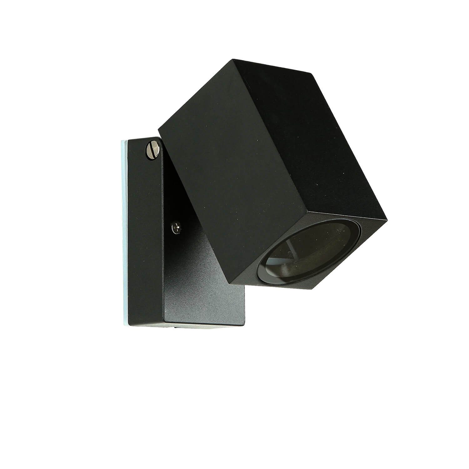 Außen-Wandleuchte Leuchtmittel, Wand Schwarz ohne Modern AALBORG, Außenwandlampe Aluminium GU10 Außenleuchte IP44 Licht-Erlebnisse