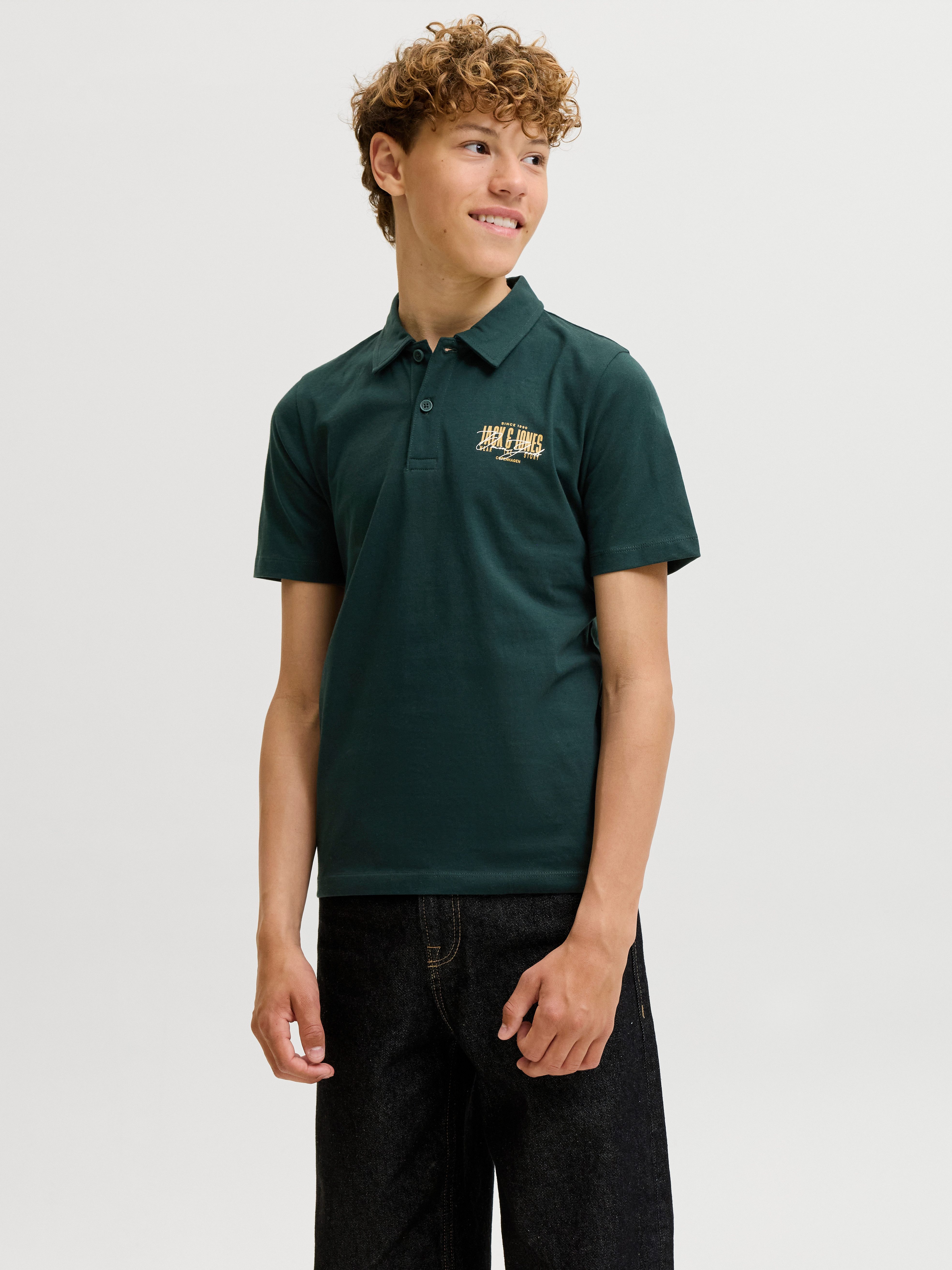 Jack & Jones Junior Poloshirt JJAERO POLO SS JNR Baumwolle, regular fit