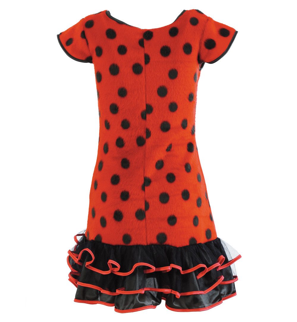 Fries Kostüm Damen Marienkäfer Lady Bird Kostüm Kleid Karneval Fasching