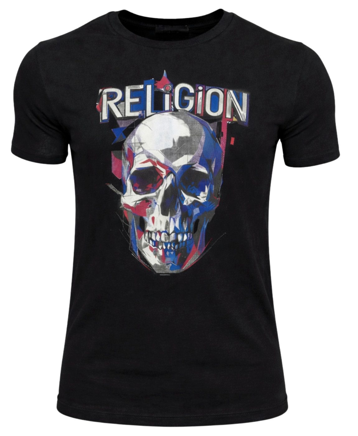 Religion T-Shirt RELIGION Clothing Herren T-Shirt GEOMETRIC SKULL-Schwarz-M