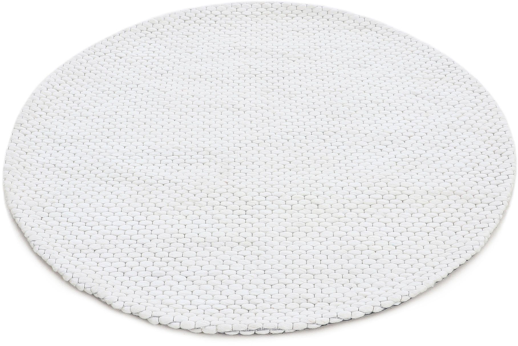 carpetfine Wollteppich »Sina«, rund, 14 mm Höhe, grobe Struktur, Zeitloses günstig online kaufen