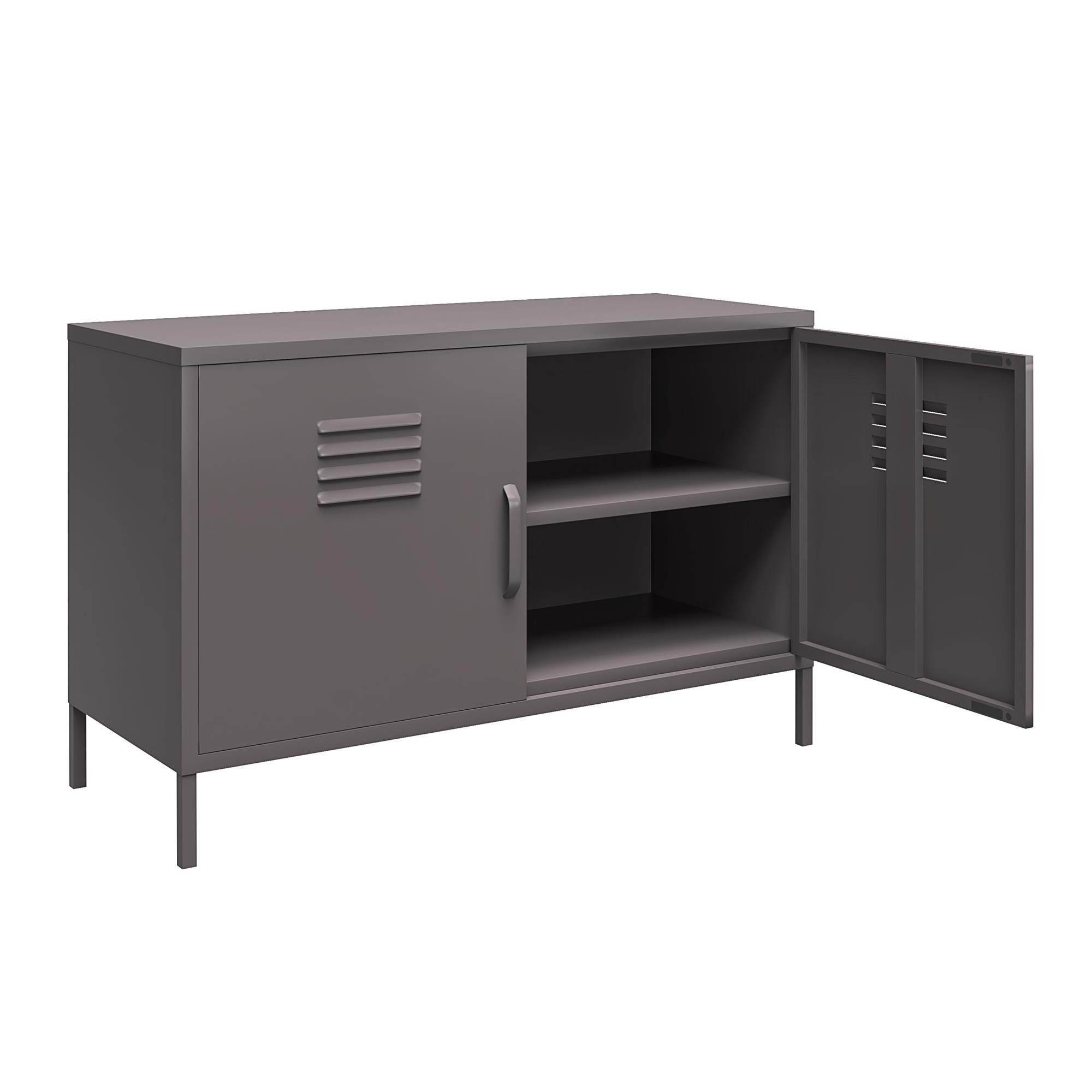 loft24 Sideboard Bradford, Spint Schrank aus Metalll mit 2 Türen