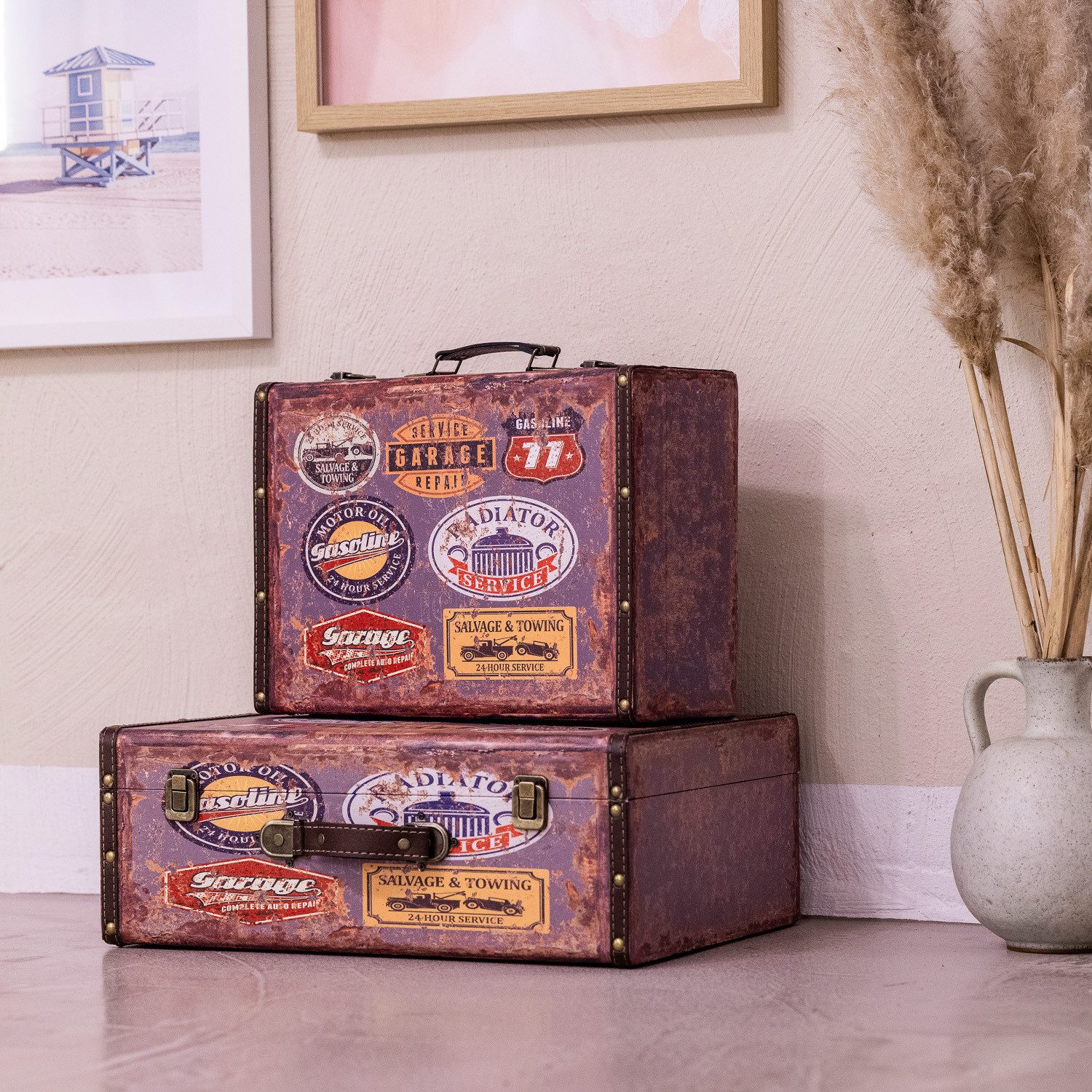 HMF Aufbewahrungsbox Handgefertigter Vintage Koffer aus günstig online kaufen