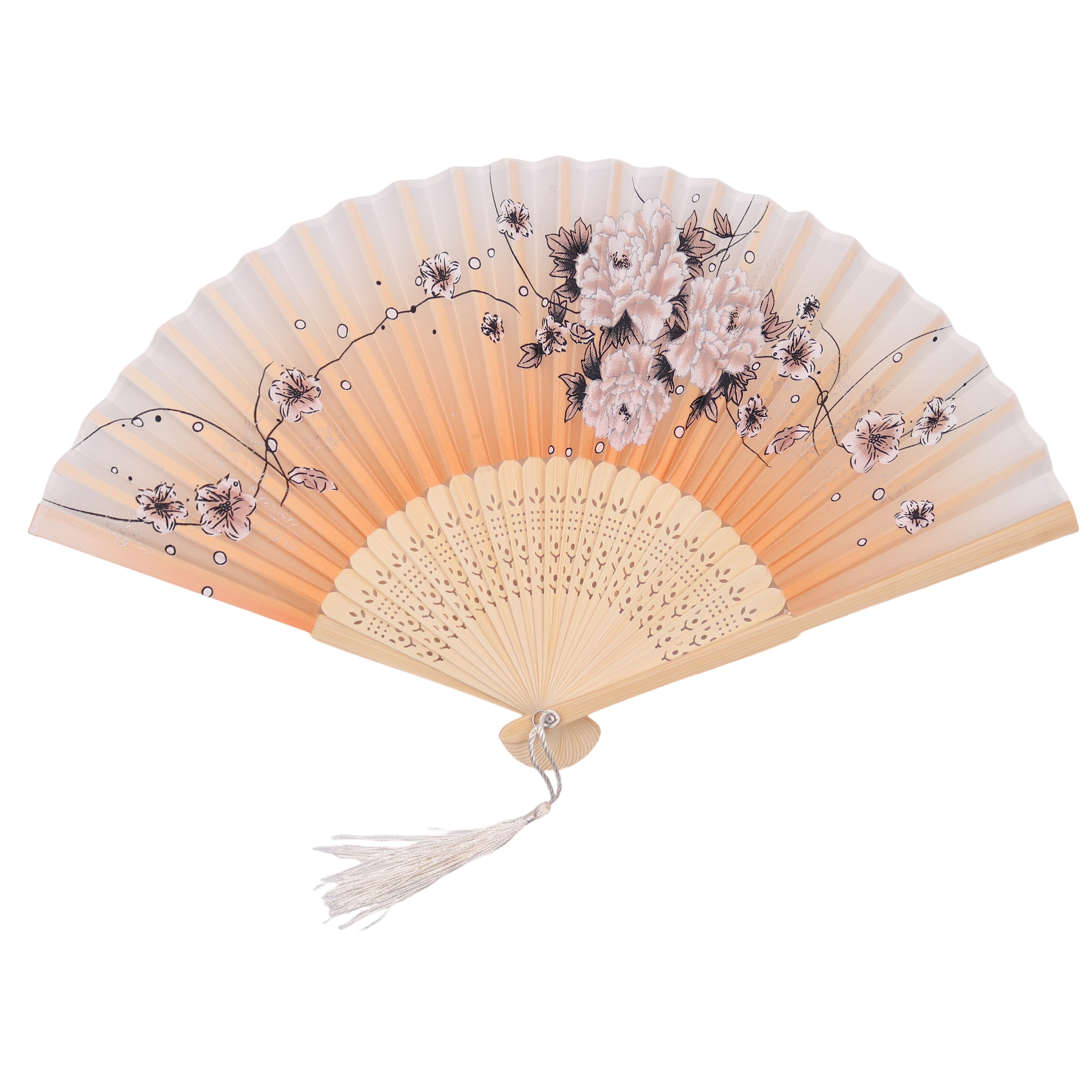 MIRROSI Handfächer aus Stoff – stilvoll & nachhaltig, mit stilvollem Design Japan Style, Leicht, stabil und umweltfreundlich, Vintage Look