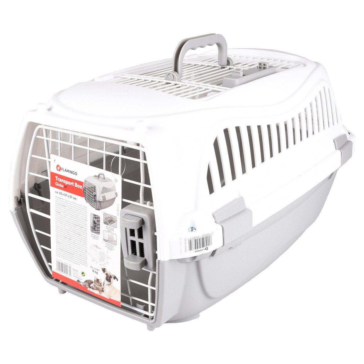 Flamingo Hunde-Transportbox Transportbox Globe 1 grau
