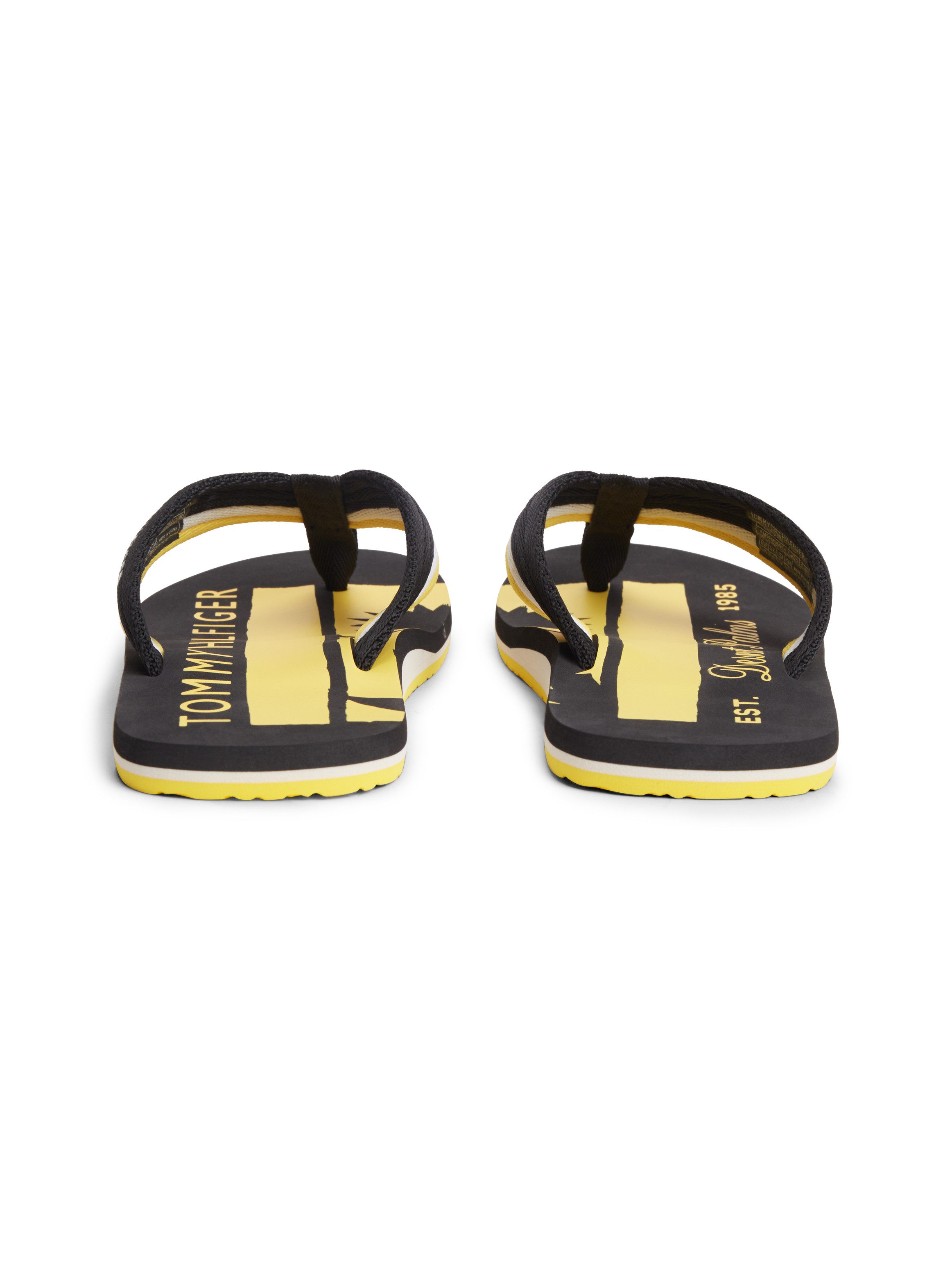 Tommy Hilfiger PATCH HILFIGER BEACH SANDAL Zehentrenner Sommerschuh, Strandschuh mit gestreifter Bandage