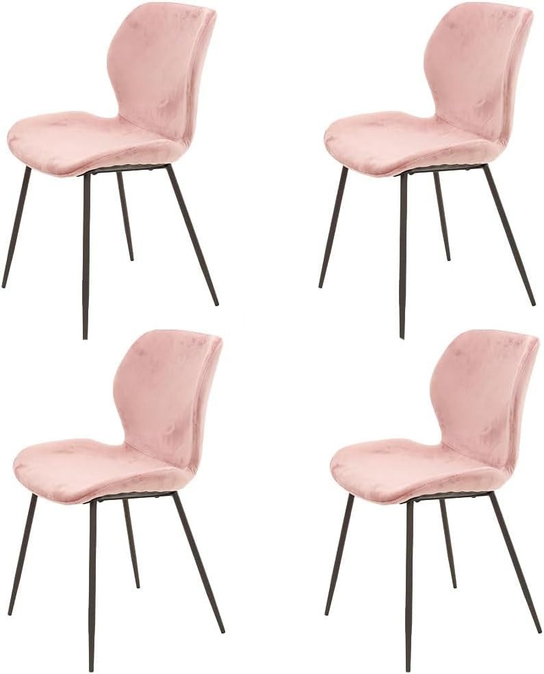 Esszimmerstuhl 4-er Esszimmerstuhl-Set Rosa Armlehnstuhl