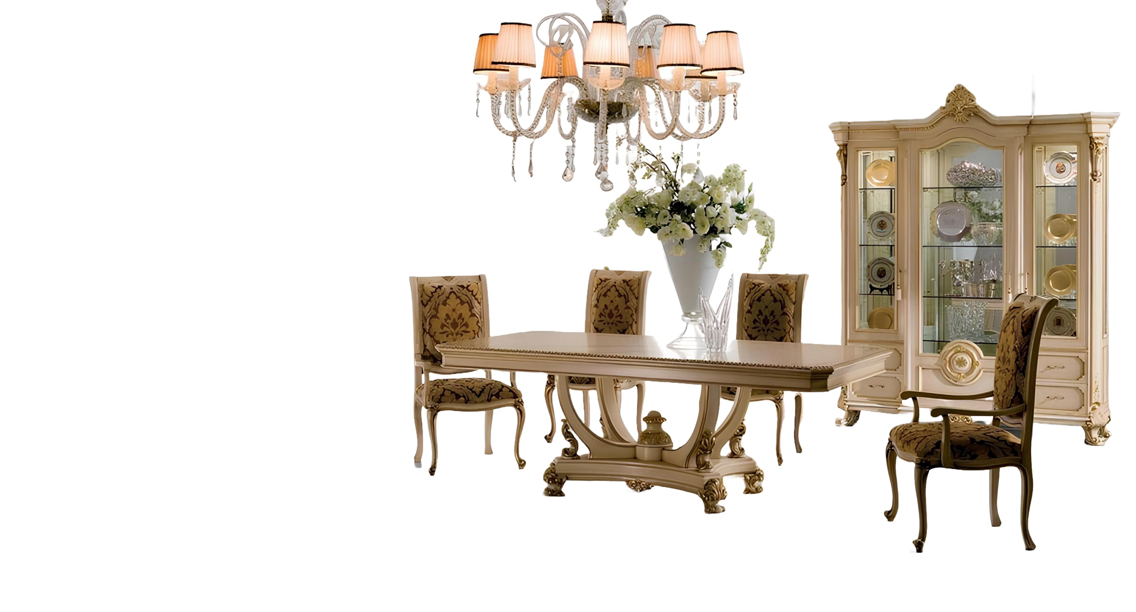 Xlmoebel Esstisch Eleganter Holztisch in Beige mit stilvollem Design (Esstisch, Esstisch), Hergestellt in Europa