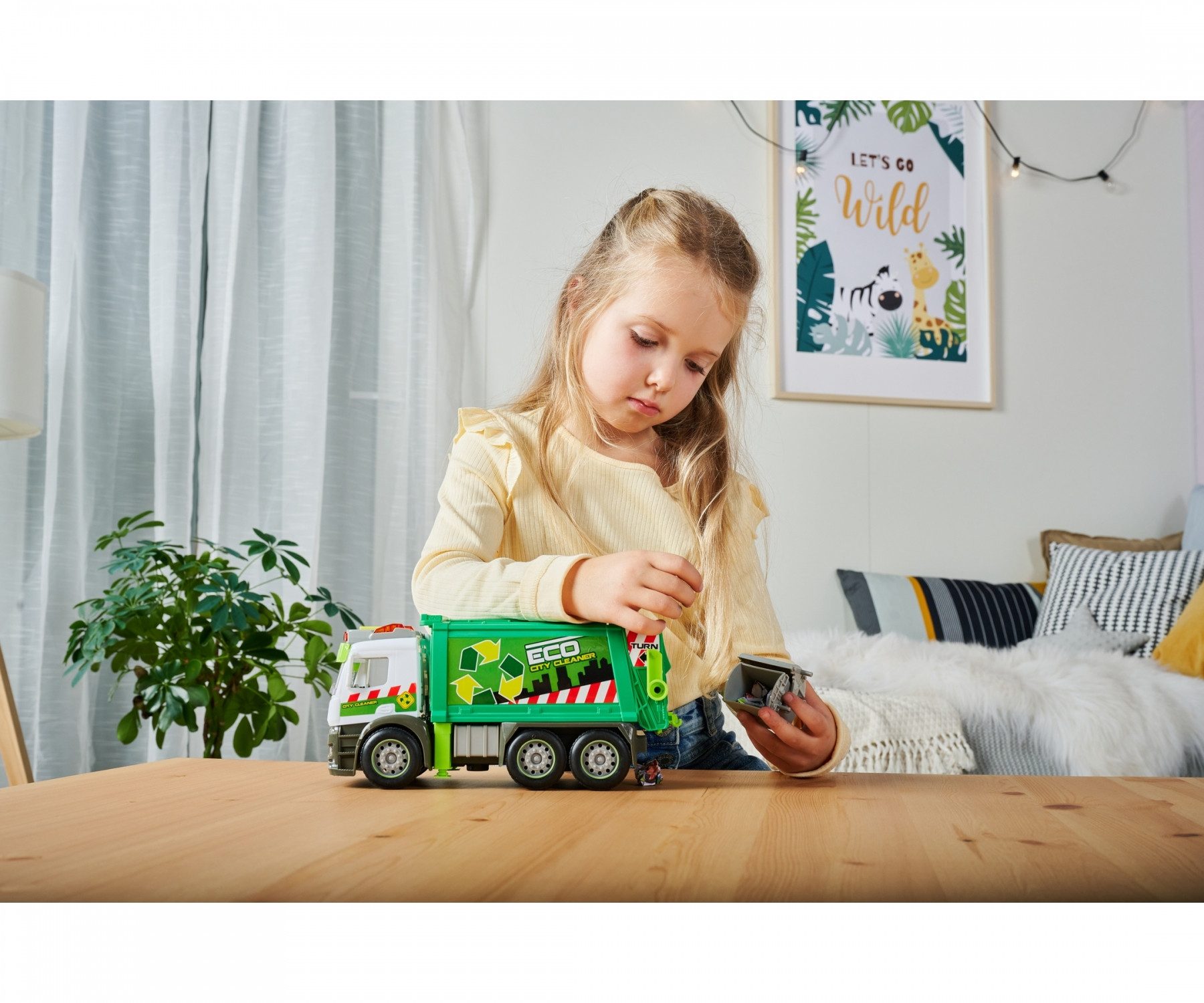 Dickie Toys Spielzeug-Müllwagen Action Truck Müllauto, mit Licht und Sound