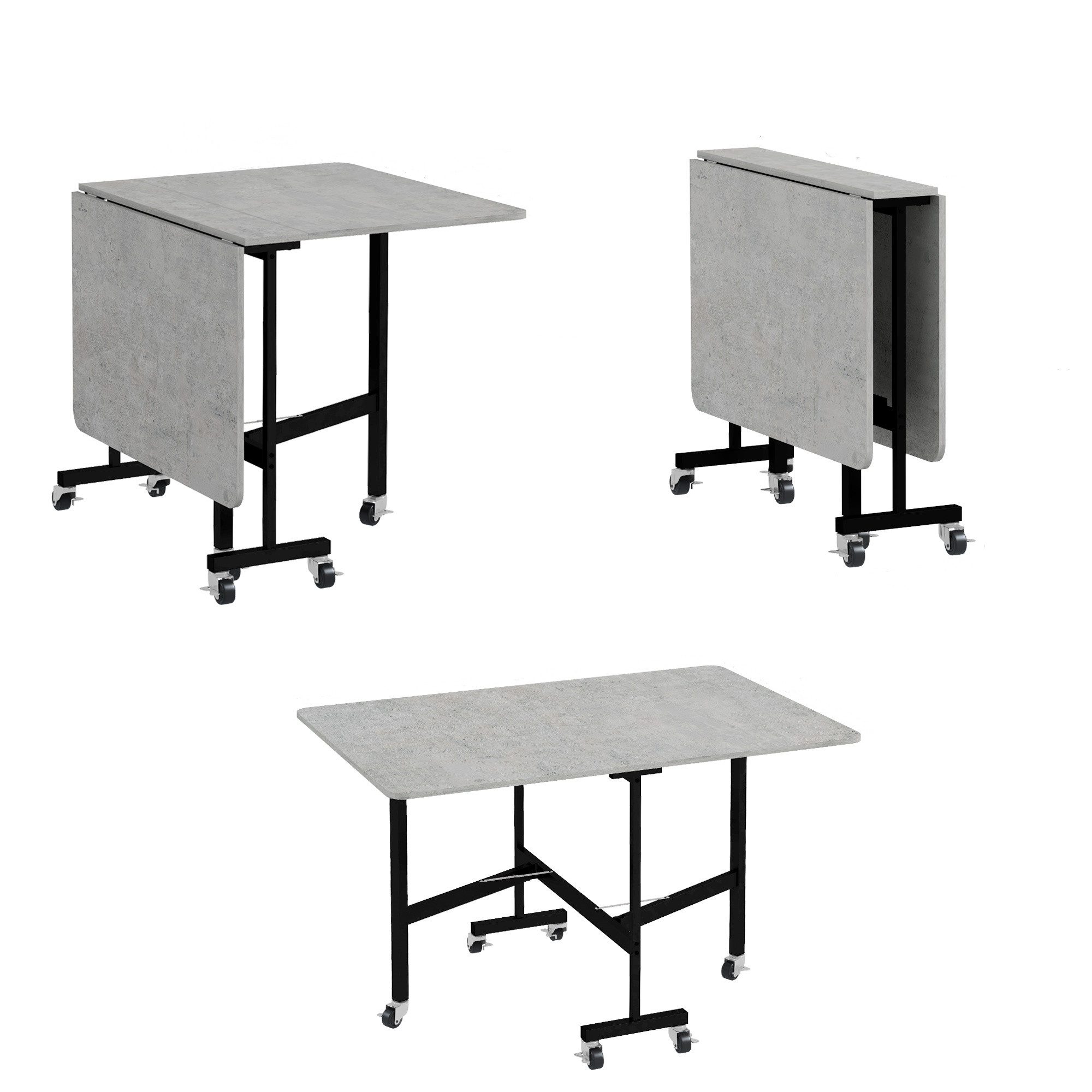 BBWL Klapptisch Klapptisch mit Rollen, ausziehbarer Esstisch für 4–6 Person günstig online kaufen