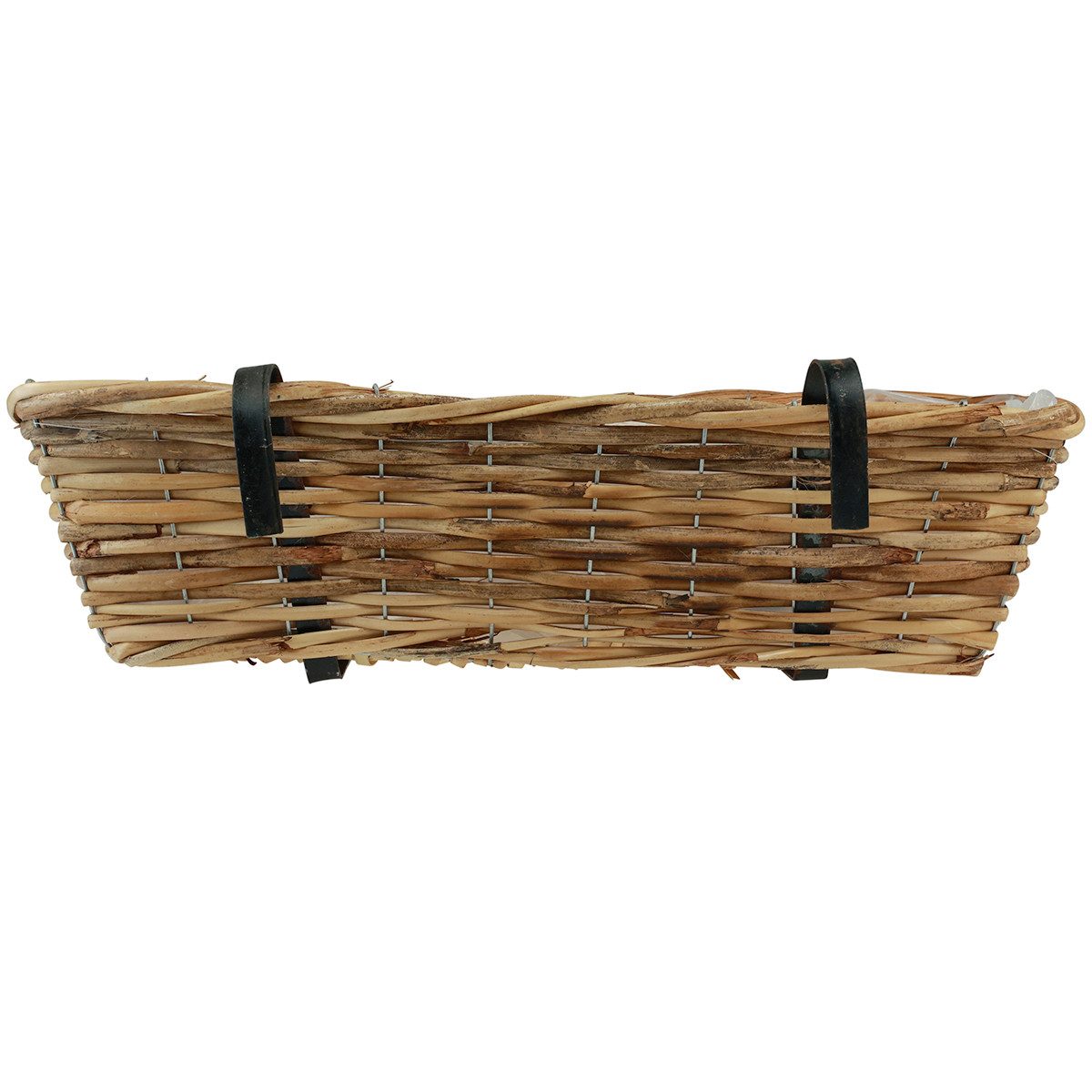 Florists Products Dekokorb Balkonkasten hängend Rattan Natur L51cm Blumenkasten Vintage