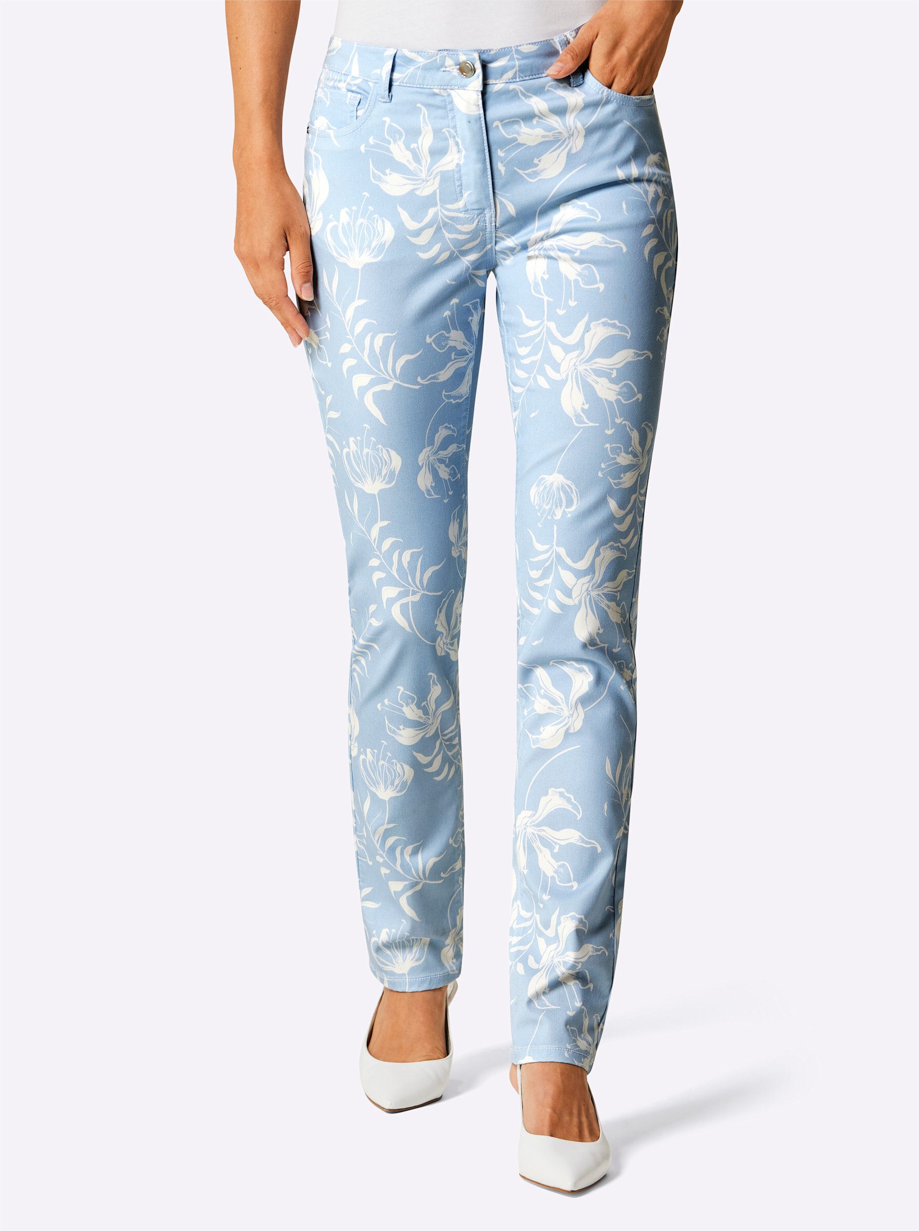creation L Bequeme Jeans Lyocell-Baumwoll-Jeans leicht vertieft