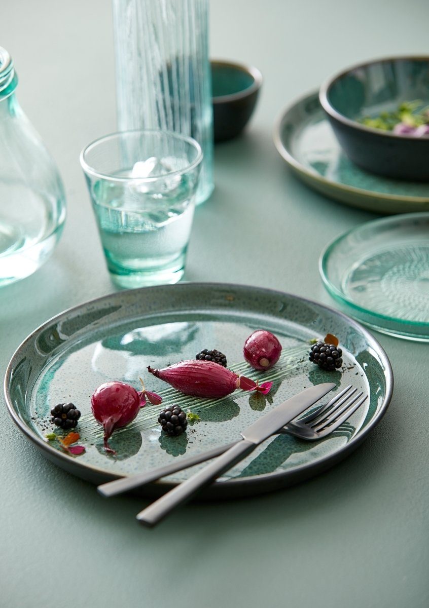 Bitz Speiseteller Speiseteller black / green 27 cm, Speiseteller Gastro 27 cm Schwarz/Grün