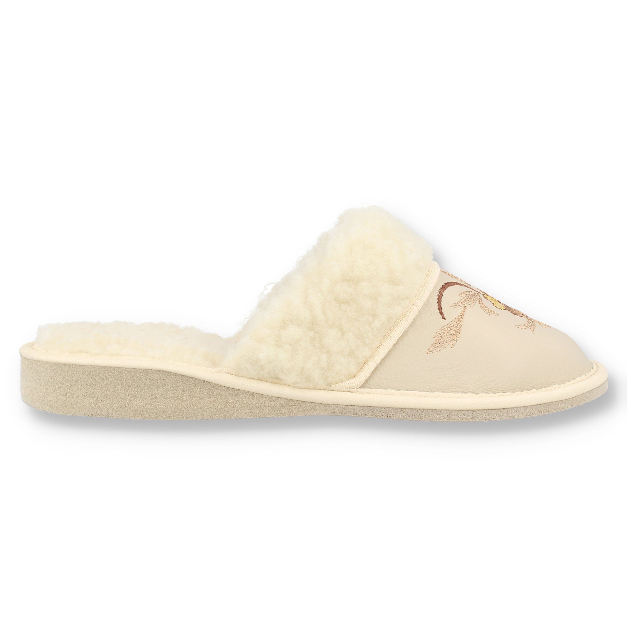 filsko Vara Hübsche Winter Pantoffeln mit Schafwolle für Damen Hausschuh