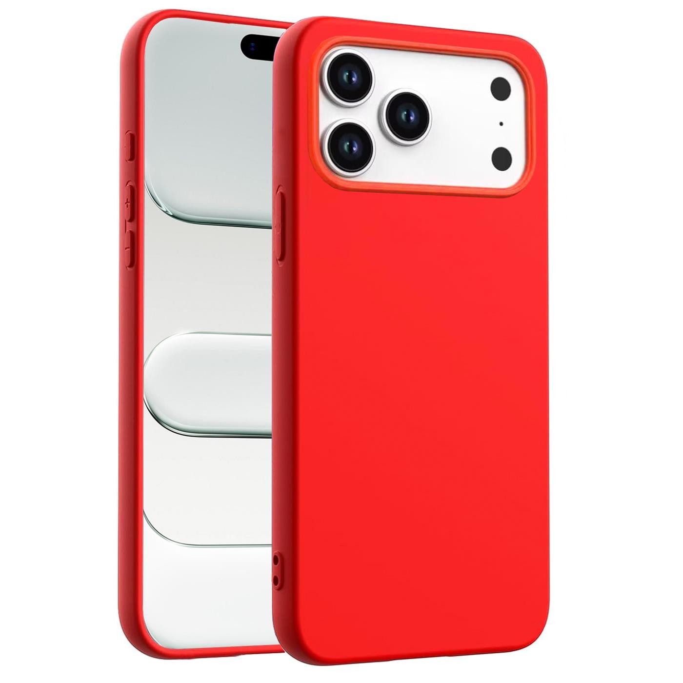 CoolGadget Handyhülle Silikon Colour Series Slim Case für Apple iPhone 17 Pro Max 6,9 Zoll, Hülle weich Handy Cover für iPhone 17 Pro Max Schutzhülle Innenfleece