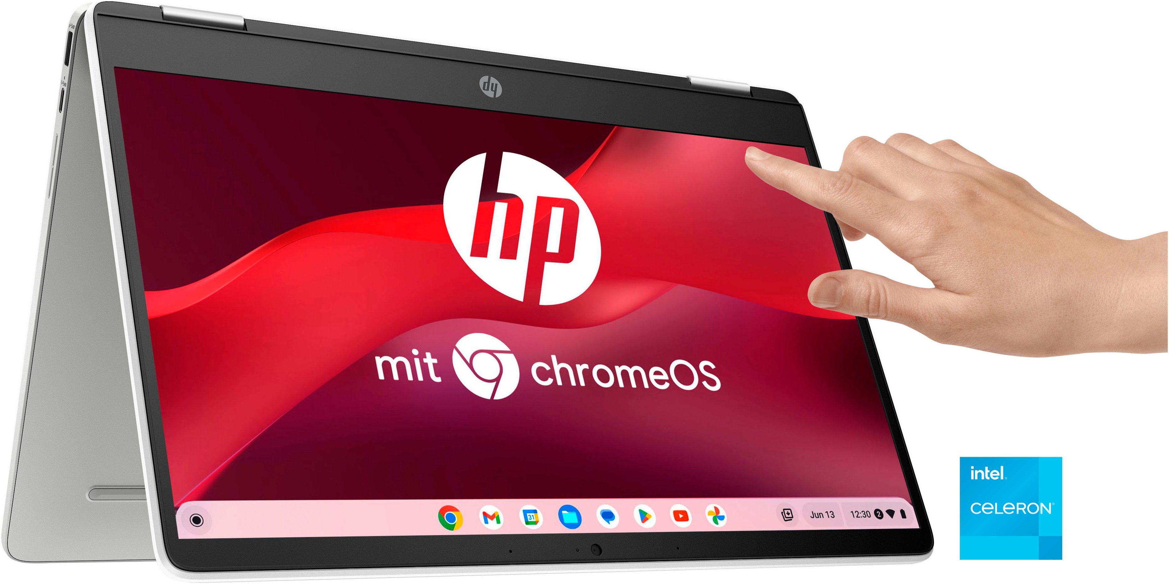 HP 14a-ca0218ng Chromebook (35,6 cm/14 Zoll, Intel Celeron N4120, UHD Graphics 600, ChromeOS, Convertible Laptop)