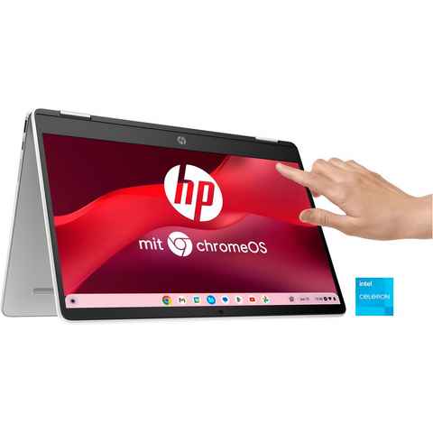 HP 14a-ca0218ng Chromebook (35,6 cm/14 Zoll, Intel Celeron N4120, UHD Graphics 600, ChromeOS, Convertible Laptop)