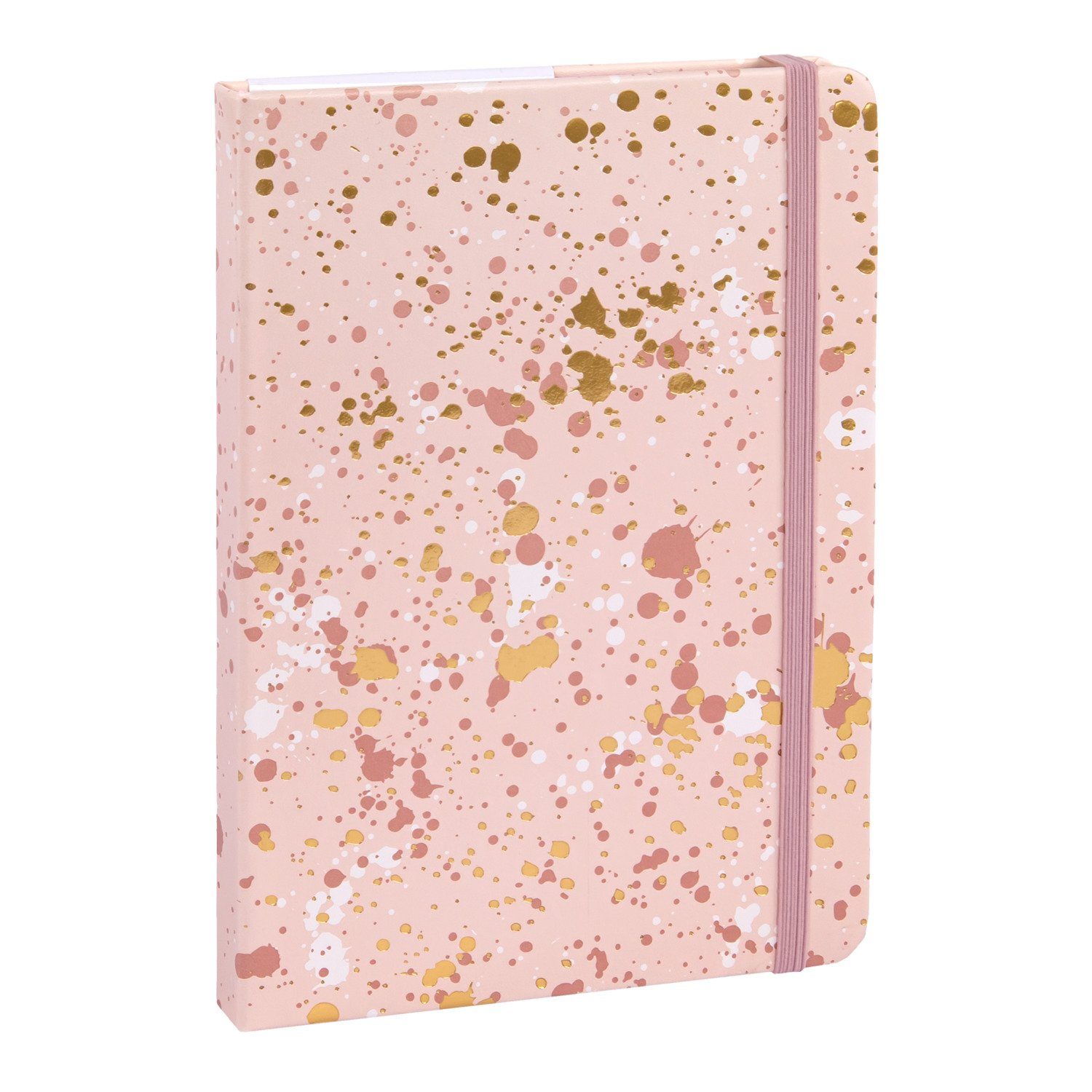 Idena Notizbuch Idena 12250 - Notizbuch Sparkle Rose, kariert, 14 x 20 cm, 192 Seiten