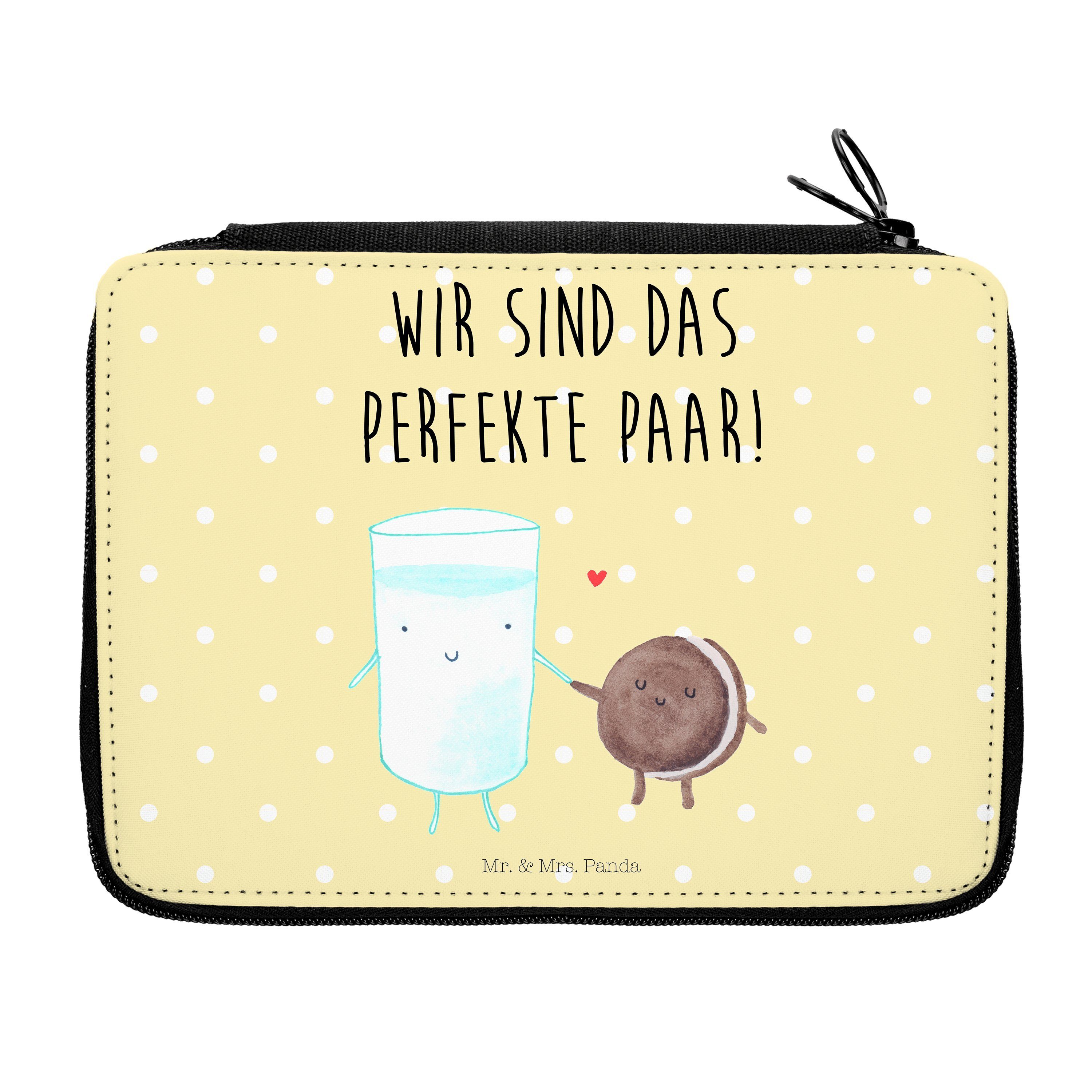 Mr. & Mrs. Panda - Keks Gelb & Kind, (1-tlg) Gute Geschenk, Milch - Grundschule, Federmäppchen Laune, Pastell