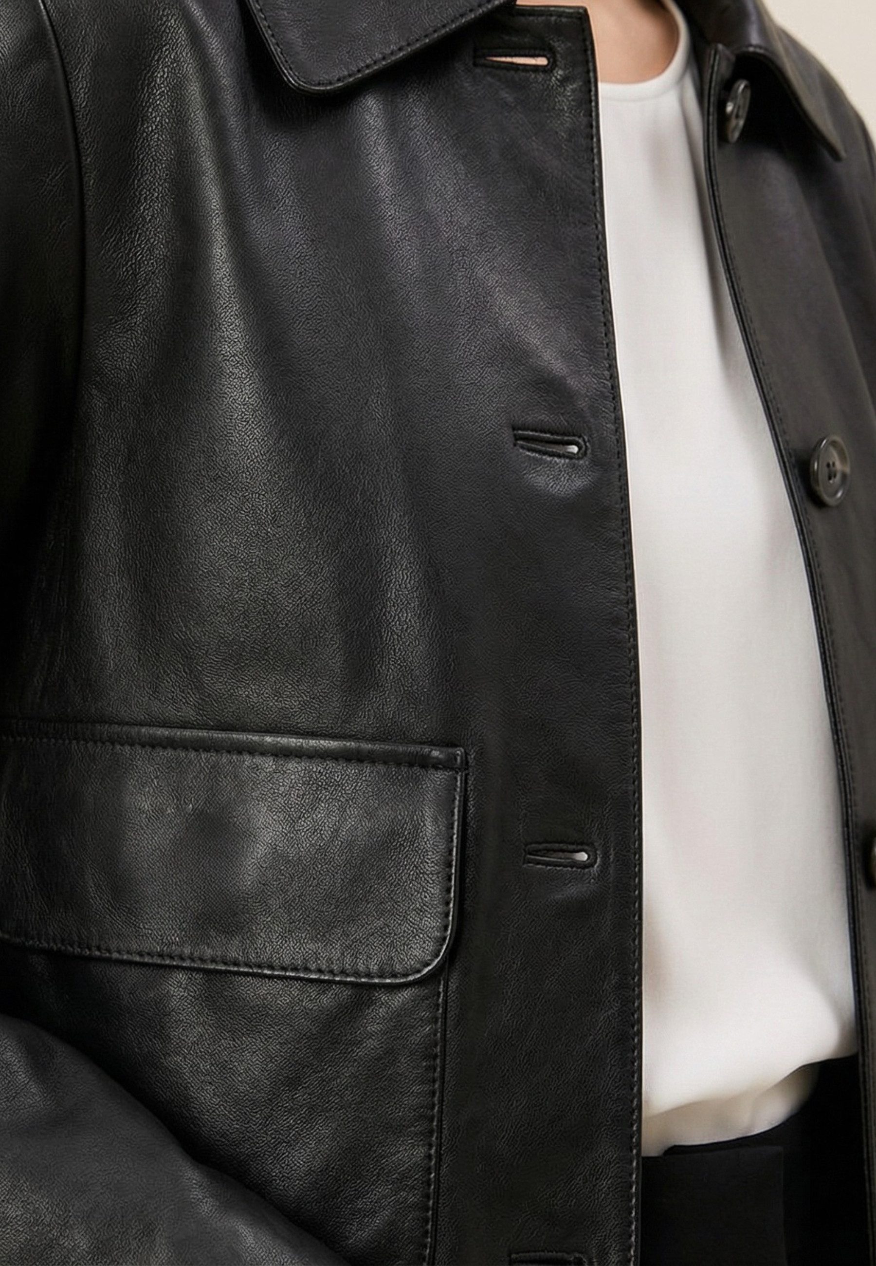RICANO Lederjacke Paloma Handgefertigt aus echtem Lamm Nappa Leder – Bild 5 von 5