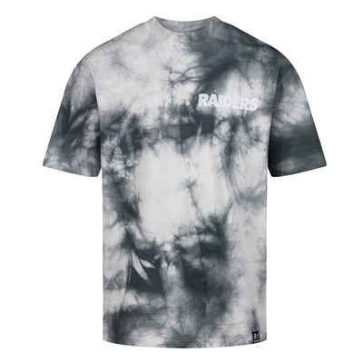 Recovered Print-Shirt Las Vegas Raiders - NFL - Tie-Dye Relaxed T-shirt, Nation Grey
