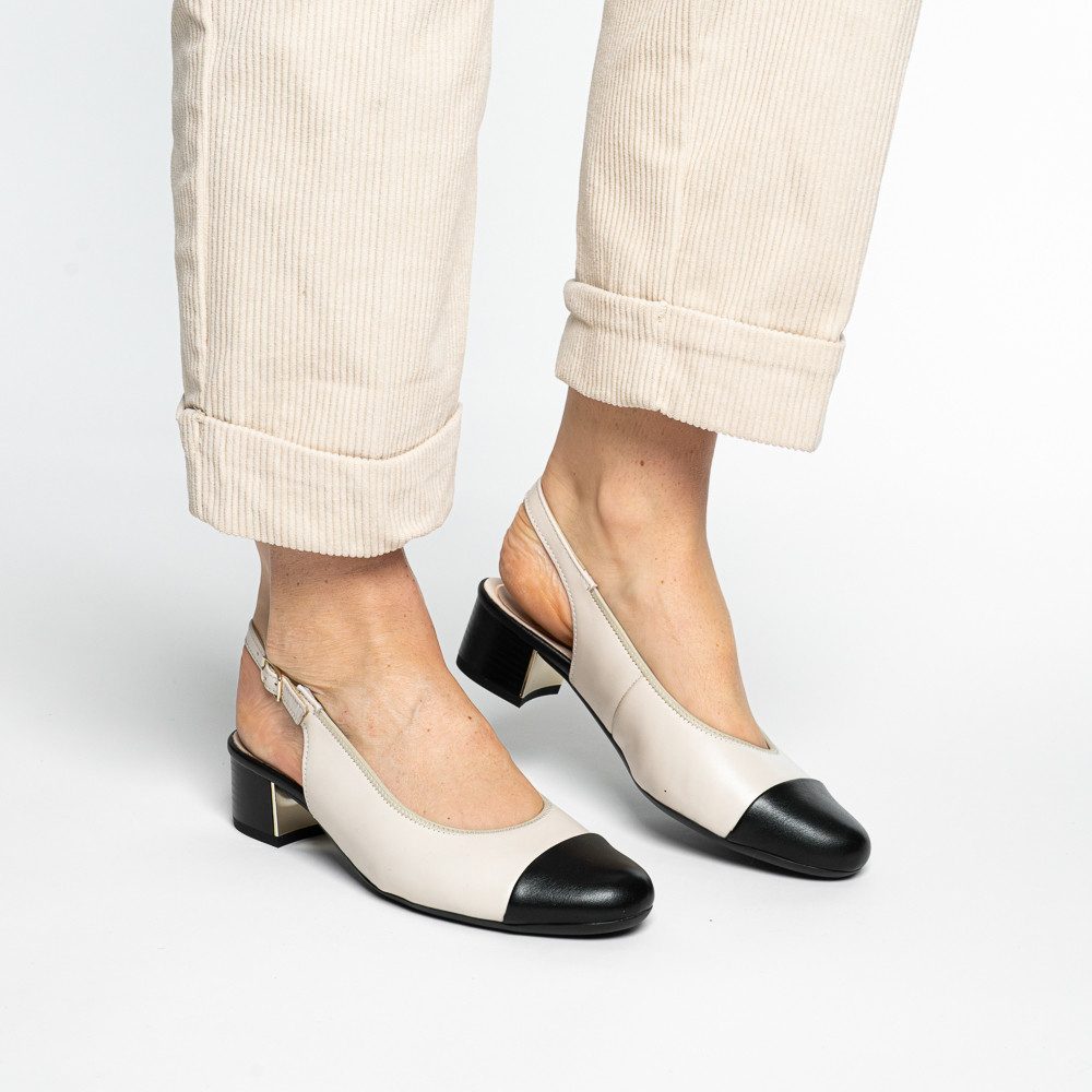 Ara NIZZA Slingpumps Blockabsatz, Festtagsschuh, Abendschuh, Kontrastbesatz