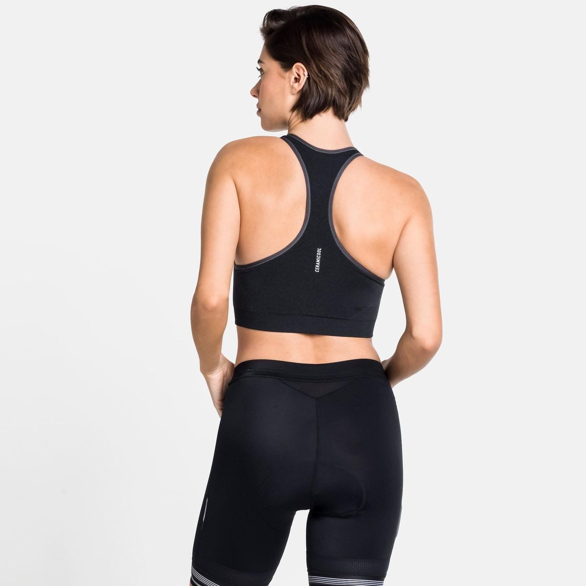 Odlo Layershirt The Ceramicool Seamless Medium Sports Bra Nahtloser Sport-BH mit mittlerem Halt, aktiver Kühlung und