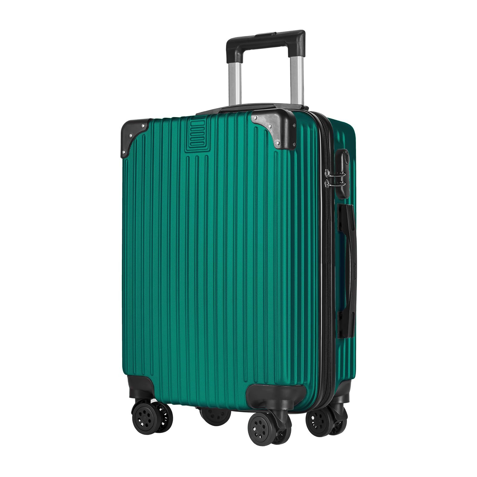 yonsly Hartschalen-Trolley Hartschalen-Koffer Trolley Reisekoffer Handgepäck Leichter Rollkoffer, 4 Rollen, Leichter Rollkoffer aus ABS-Hartschale, Zahlenschloss