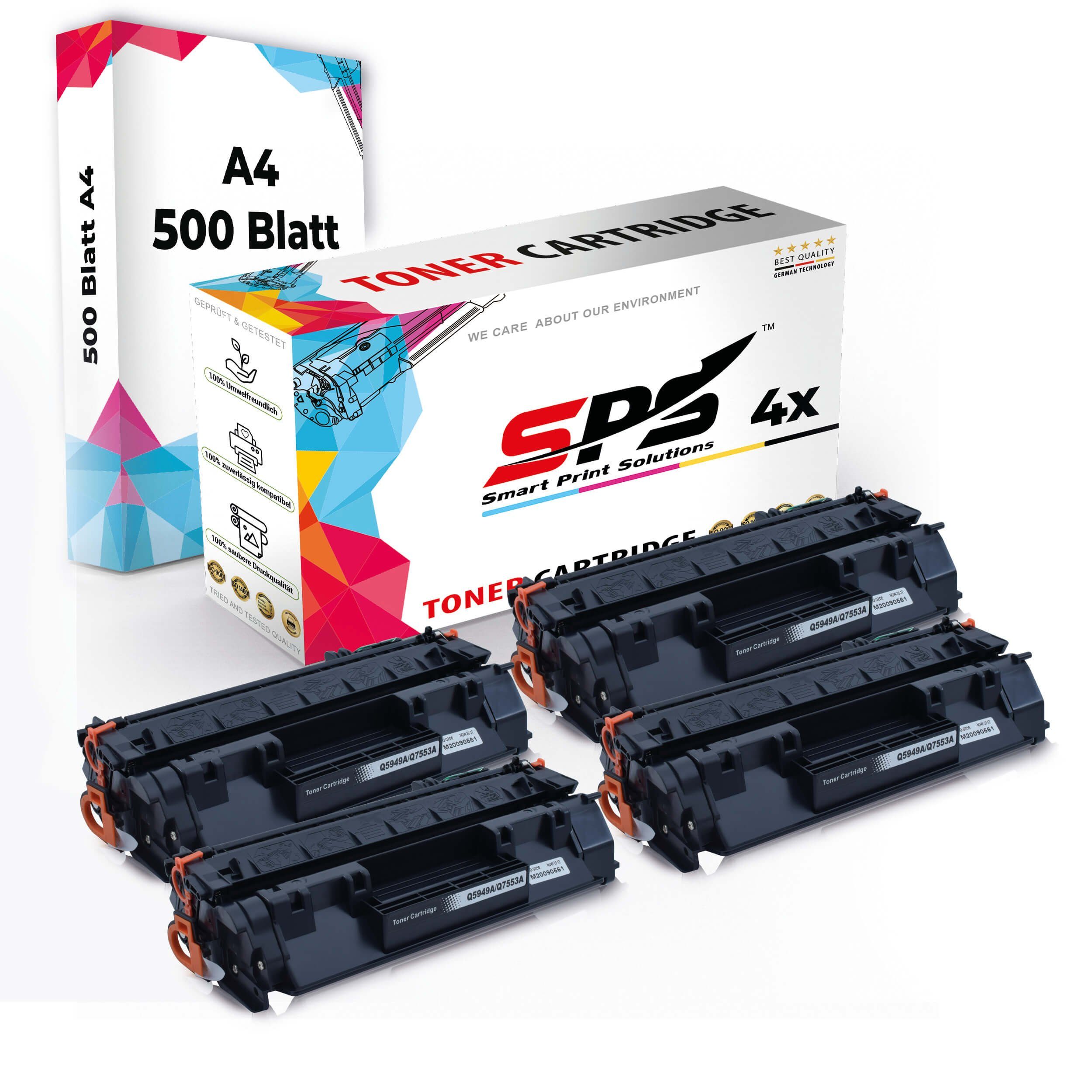 A4 Set Toner,1x SPS Multipack Tonerkartusche + A4 Druckerpapier 4x Pack, 4x (4er Druckerpapier) Kompatibel,