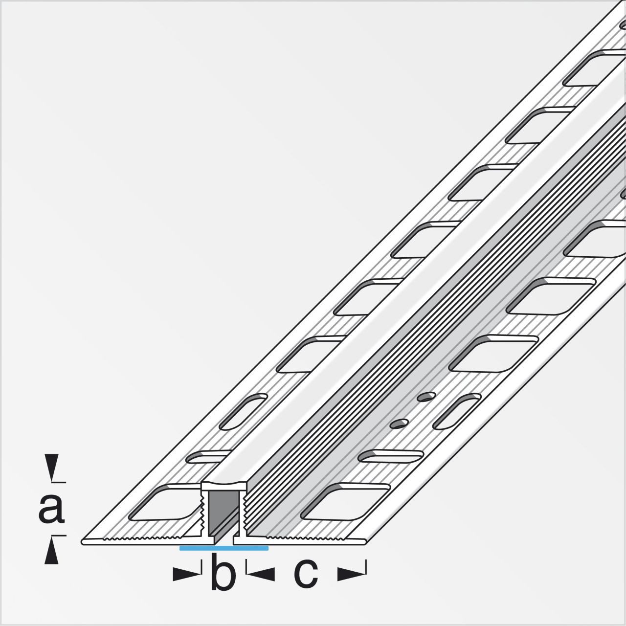 alfer Profil alfer Dehnfugenprofil 1 m, 8 x 8 x 21 mm PVC