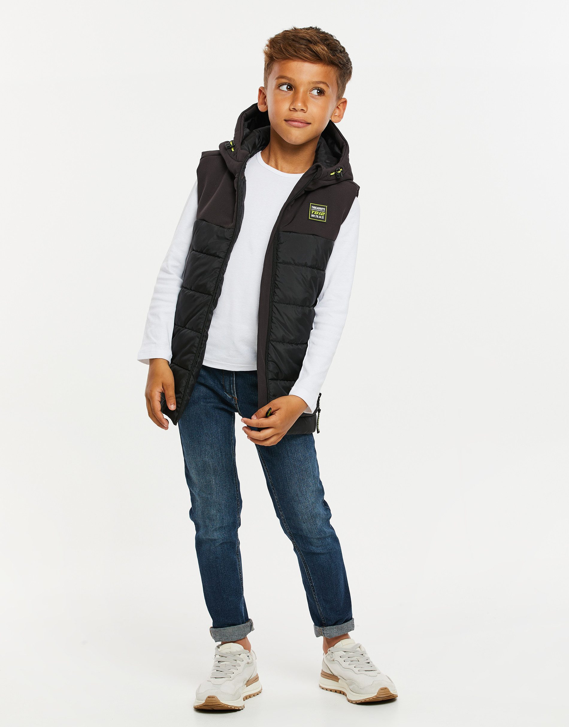 Threadboys Softshellweste Gillet Bowie Padded (1-tlg) mit praktischer Kapuze