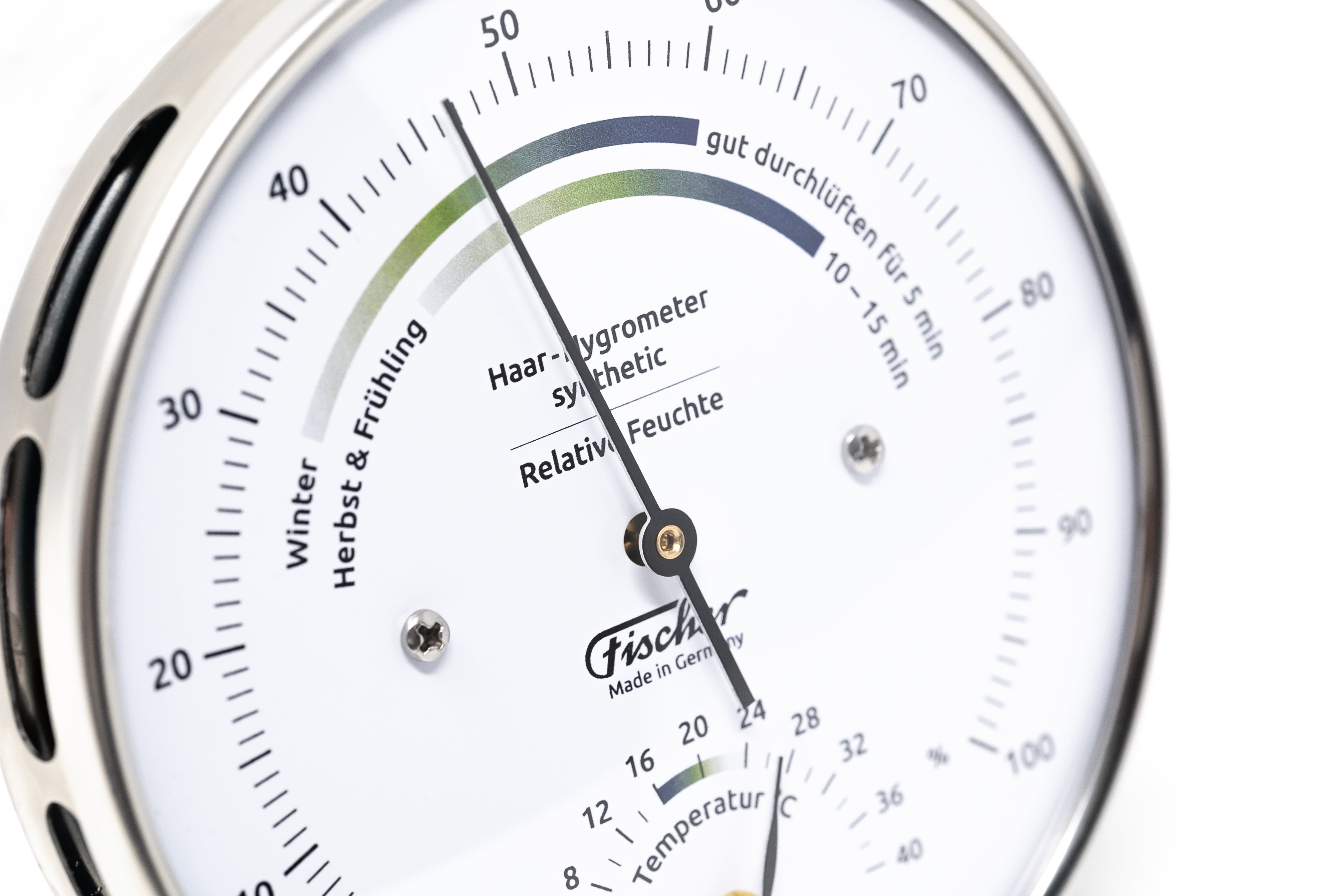 Fischer Klimamesser Fischer 122.01HT Wohnklima-Hygrometer mit Thermometer Made in Germany