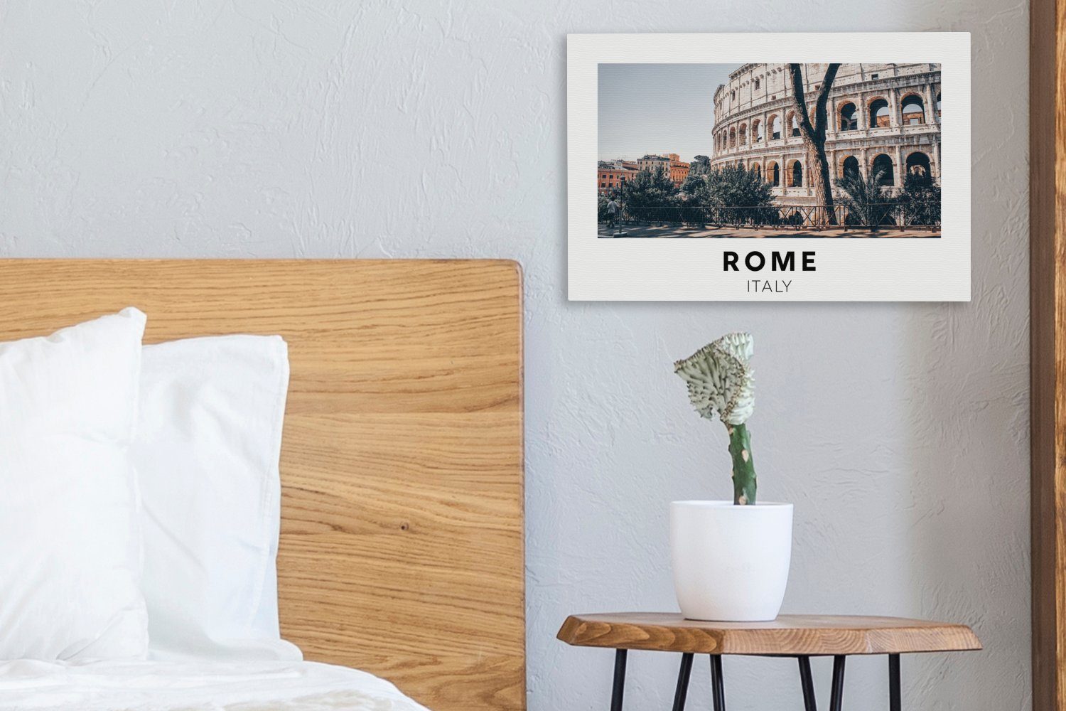St), Italien Aufhängefertig, cm Leinwandbilder, (1 Wanddeko, - Rom OneMillionCanvasses® Leinwandbild - Kolosseum, Wandbild 30x20