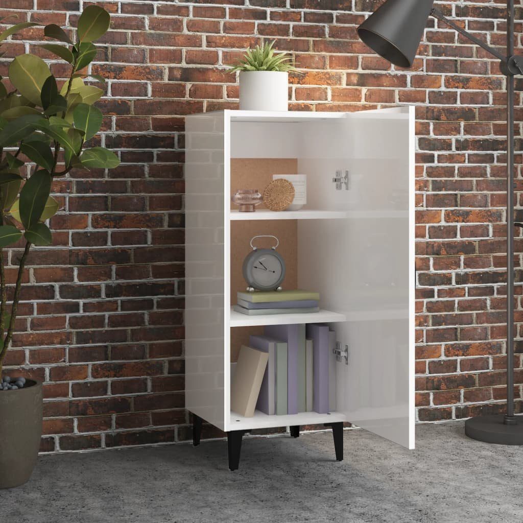 vidaXL Sideboard Sideboard Hochglanz-Weiß 34,5x34x90 cm günstig online kaufen