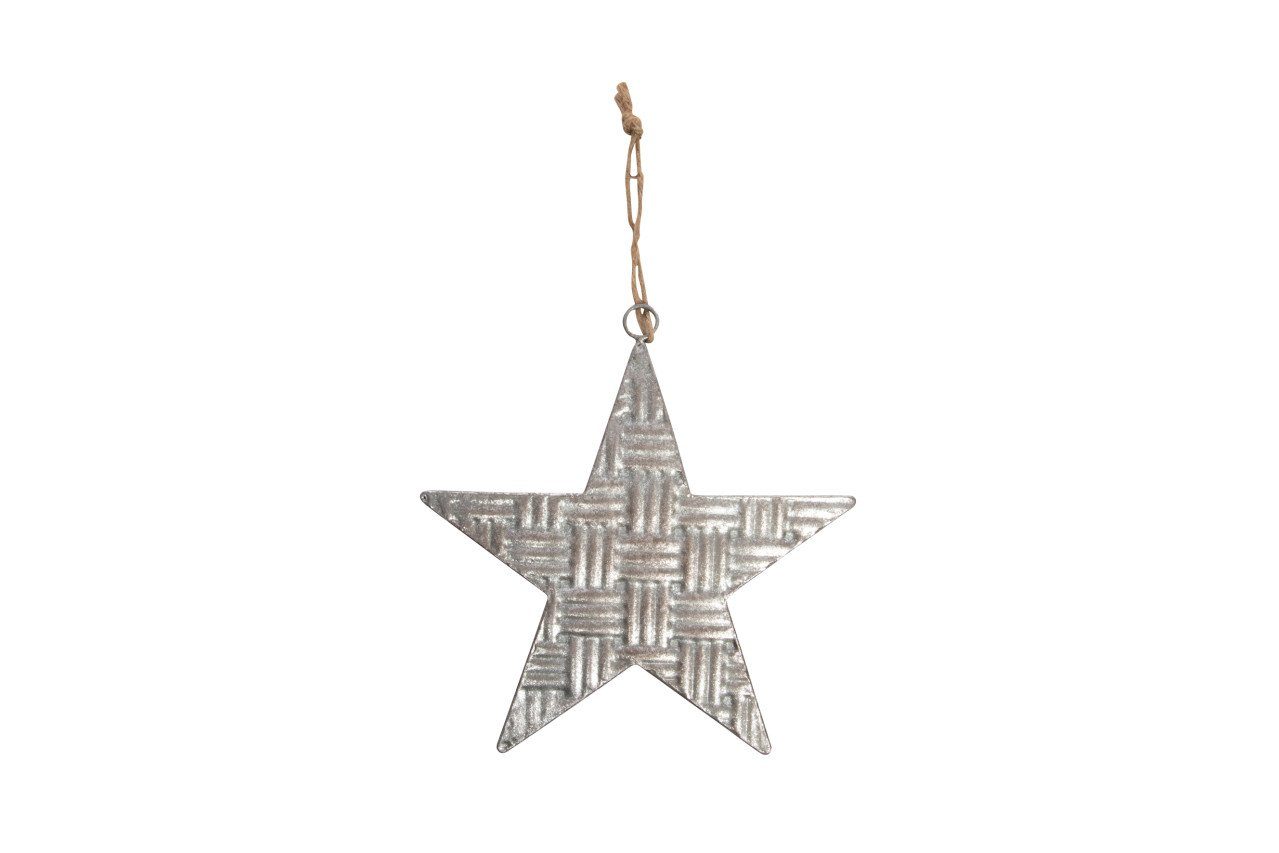 Imkerei Freese Weihnachtsfigur Freese Metall-Stern, flach Flechtoptik zink 43,5