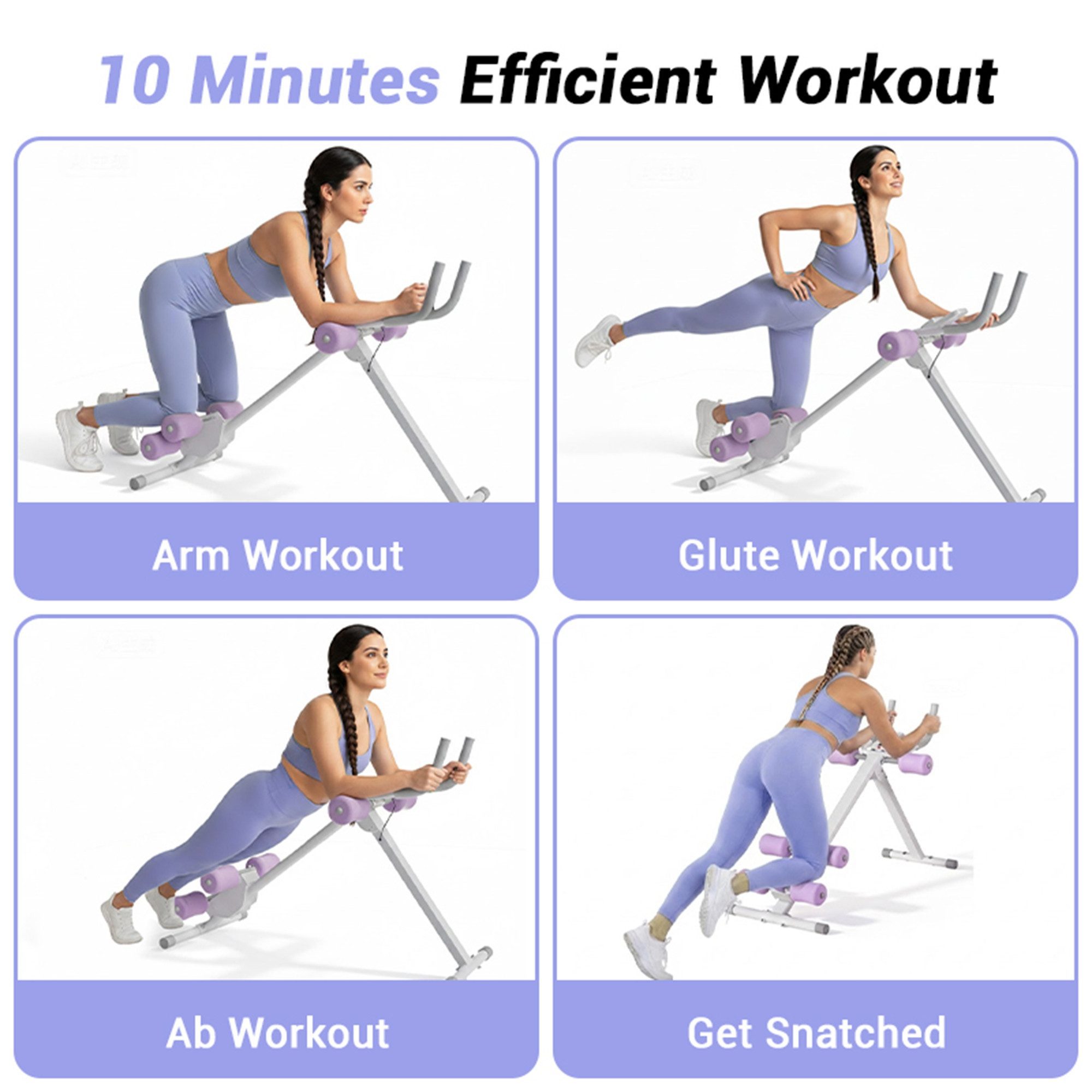 UMAY Bauchtrainer Home Bauchmuskeltrainer Faltbares Design (mit LED-Anzeige Core Trainer Multifunktionales Heimfitnessgerätfür Bauch-und GesäBmuskulatur)