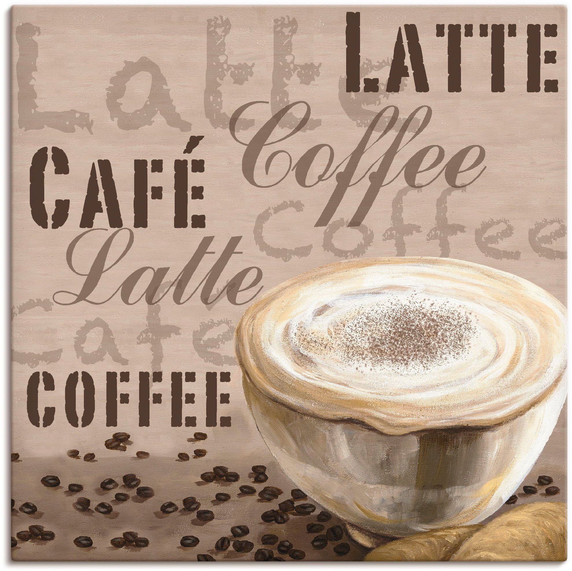 Artland Wandbild Milchkaffee, Getränke (1 St), als Alubild, Leinwandbild,  Wandaufkleber oder Poster in versch. Größen