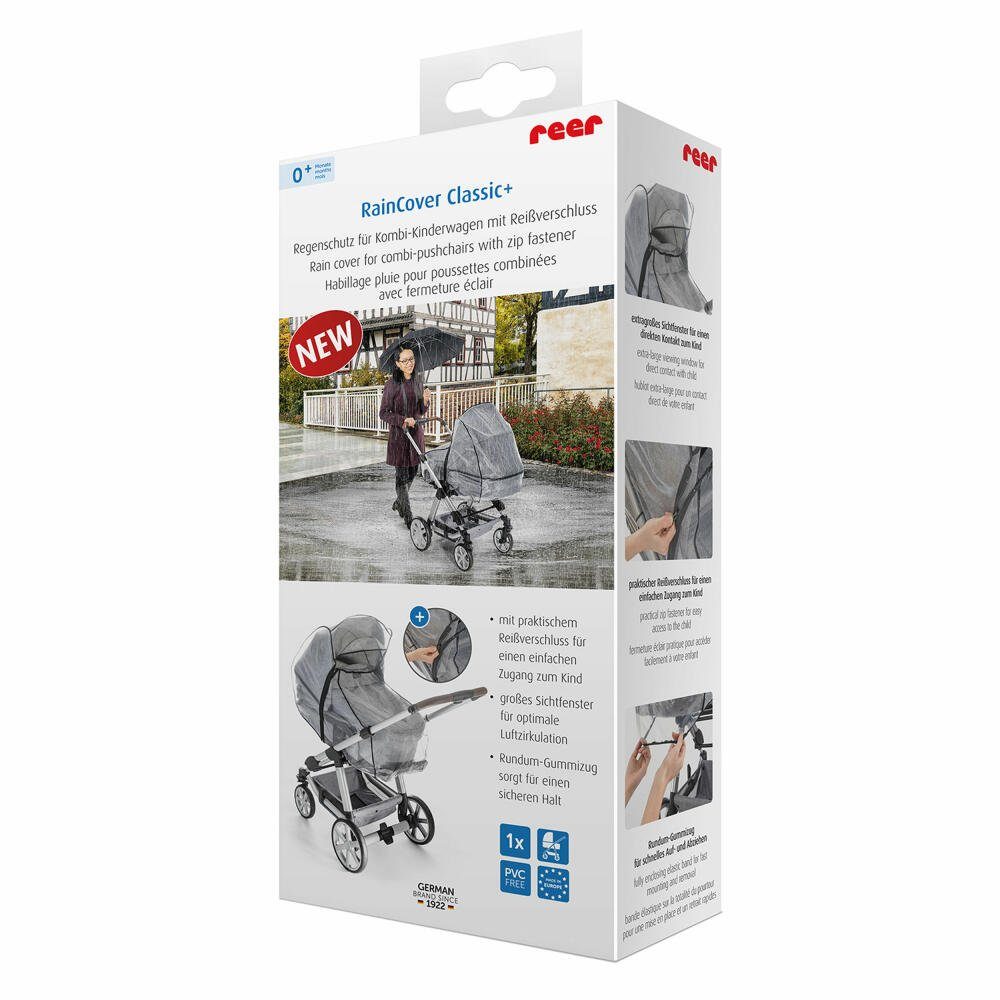 Reer Kinderwagen-Regenschutzhülle RainCover Classic+