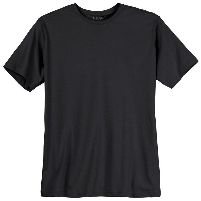 redfield Rundhalsshirt Übergrößen T-Shirt schwarz von Redfield