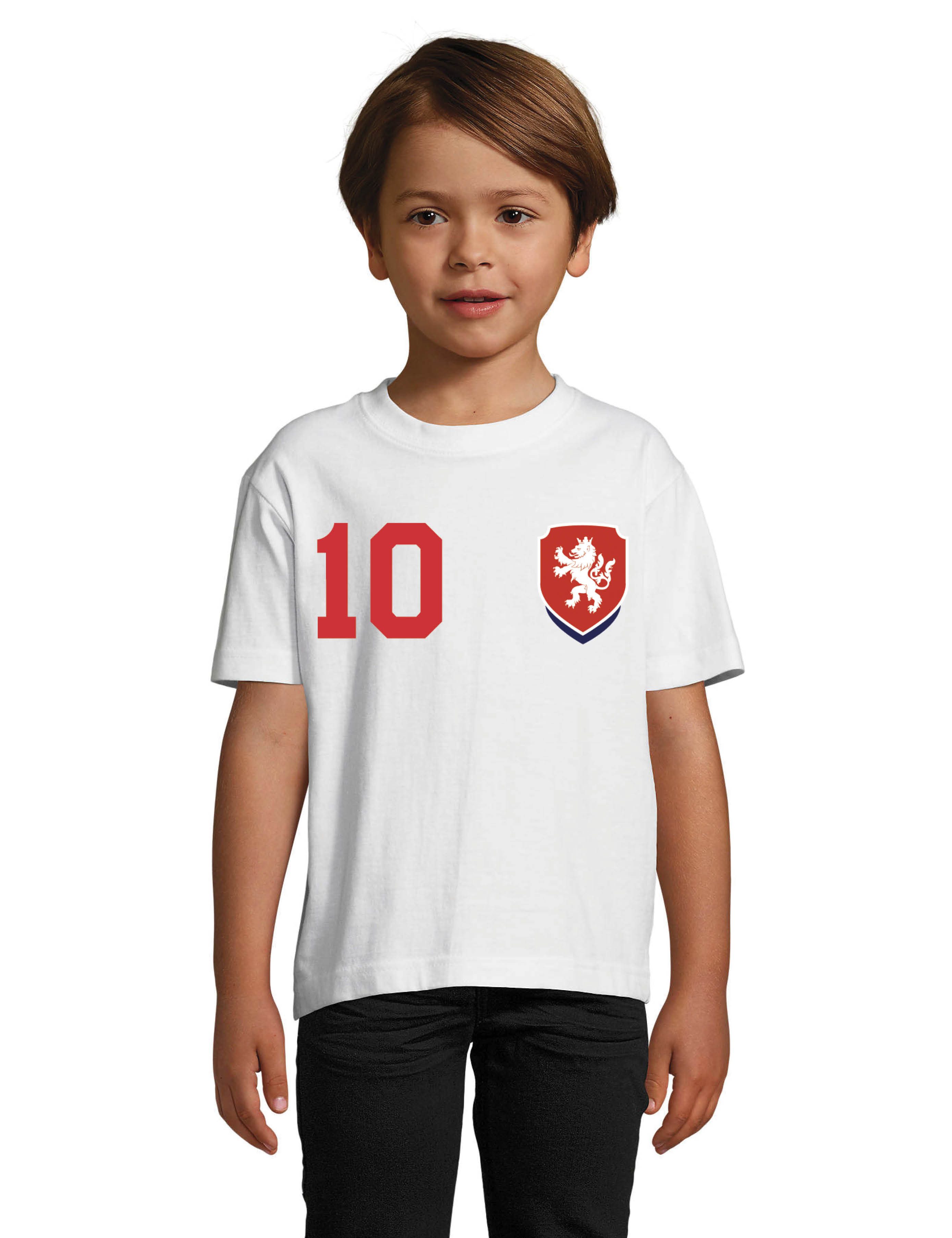 Youth Designz T-Shirt Tschechische Republik Kinder T-Shirt im Fußball Trikot Look mit trendigem Motiv