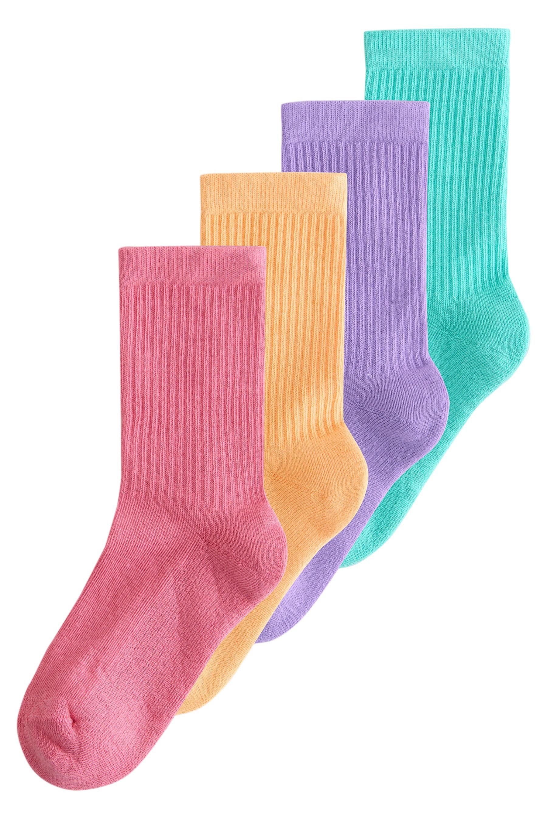 Kurzsocken Gerippte Söckchen mit gepolsterter Sohle, 4 Stk.