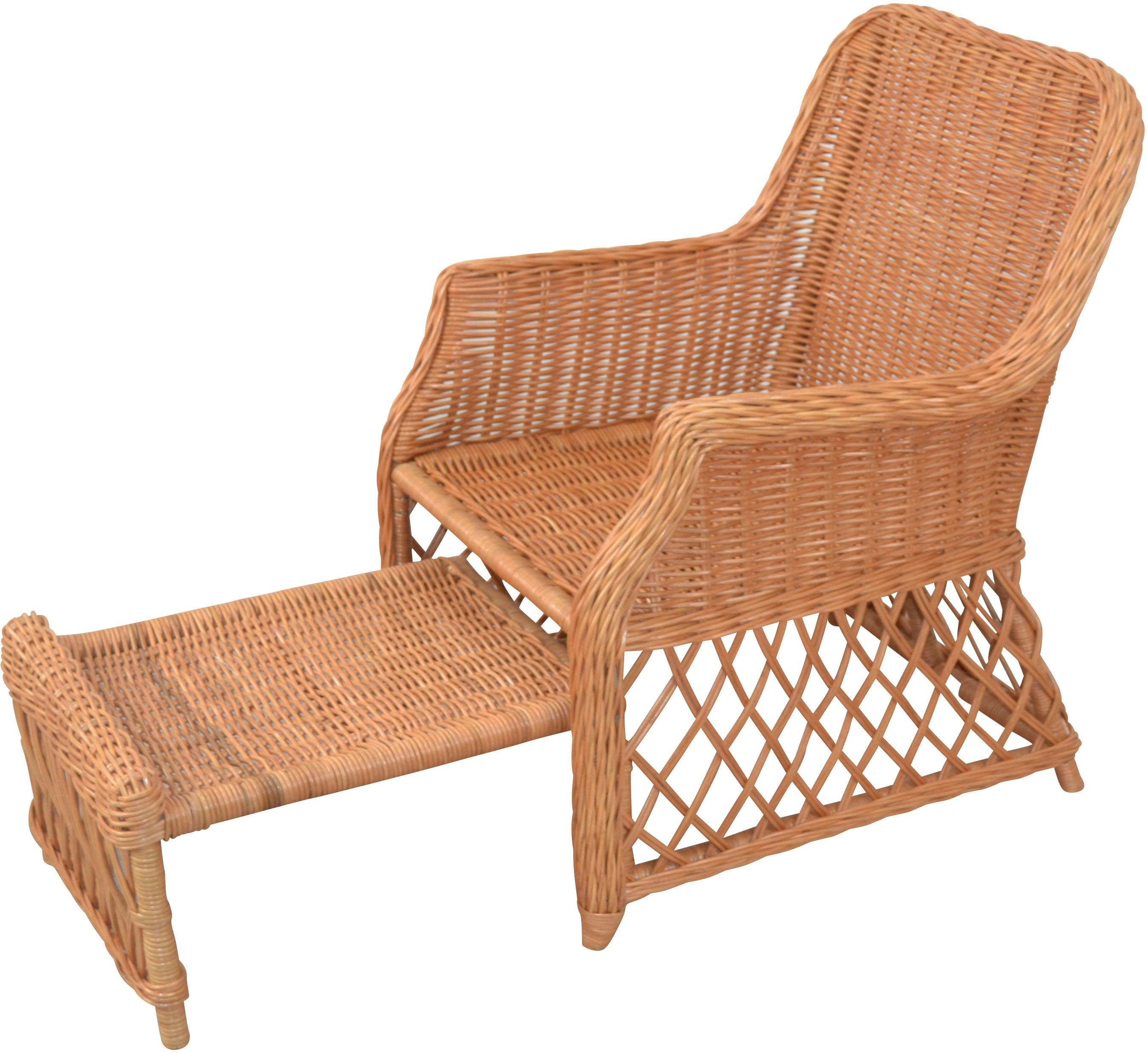 Home affaire Rattanstuhl, Handarbeit, Maße (B/T/H): (67/75/91)