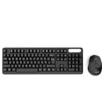 INCA Tastatur und Maus Set, Wiederaufladbar Wireless Set Wireless-Tastatur